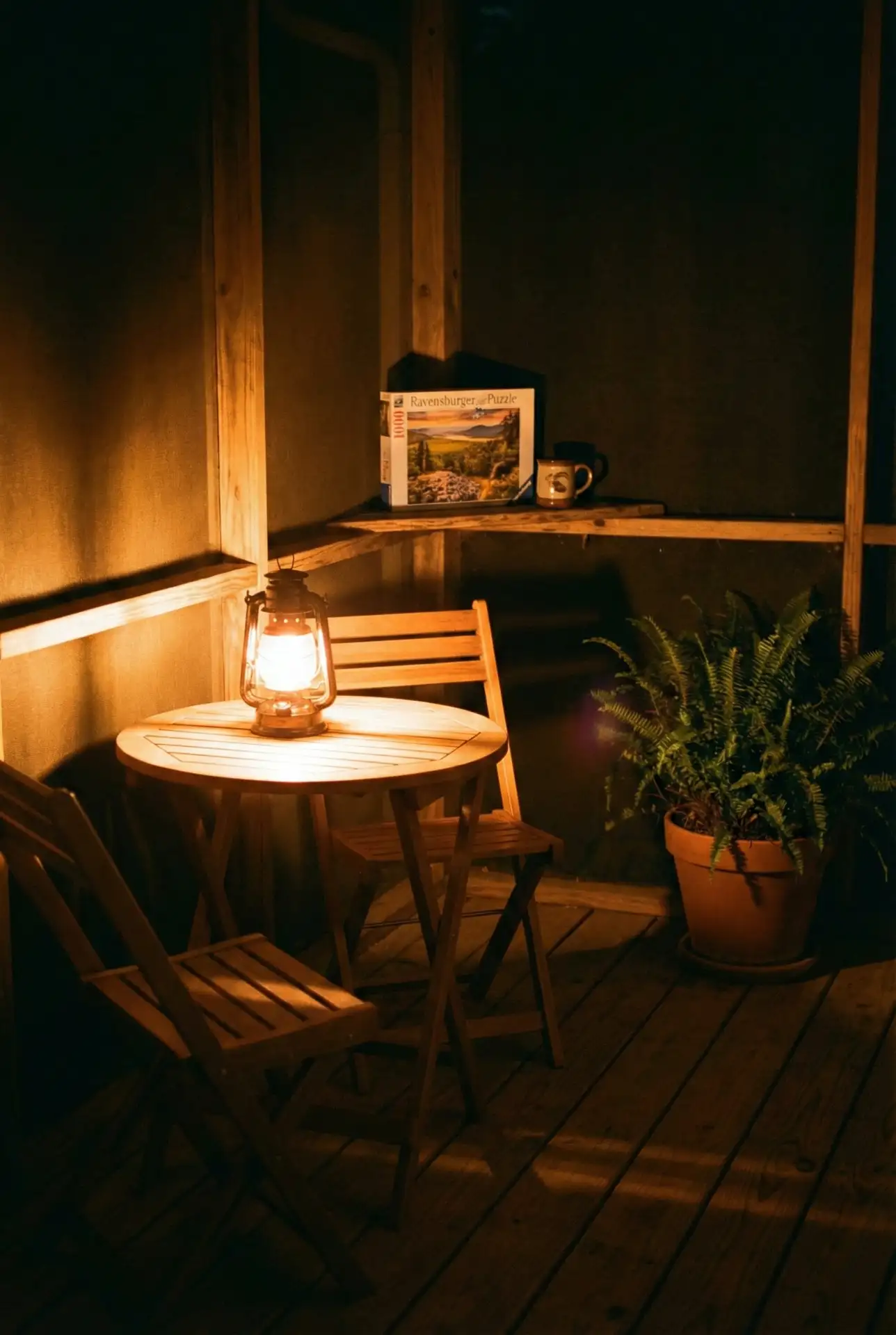 Screened-In Game Table Setup For Casual Evenings 2