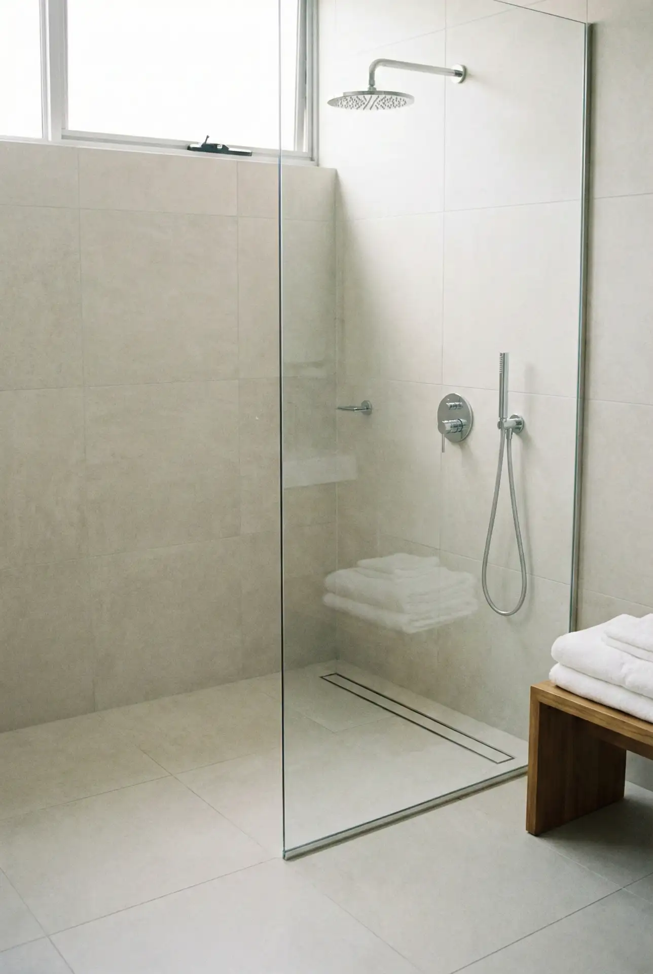 Seamless Doorless Entry With Linear Drain 1