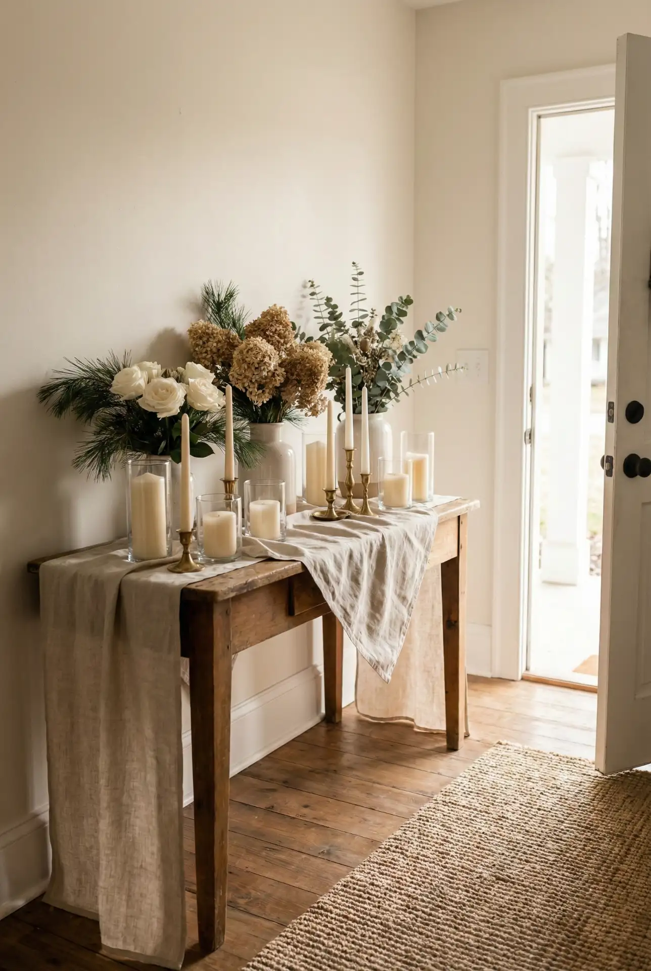 Simple Indoor Winter Entry With Thrifted Accents 1