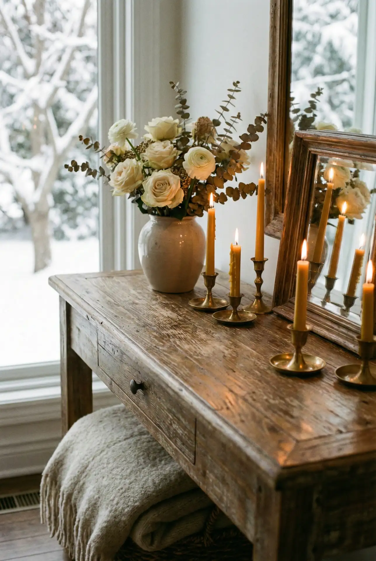 Simple Indoor Winter Entry With Thrifted Accents 2