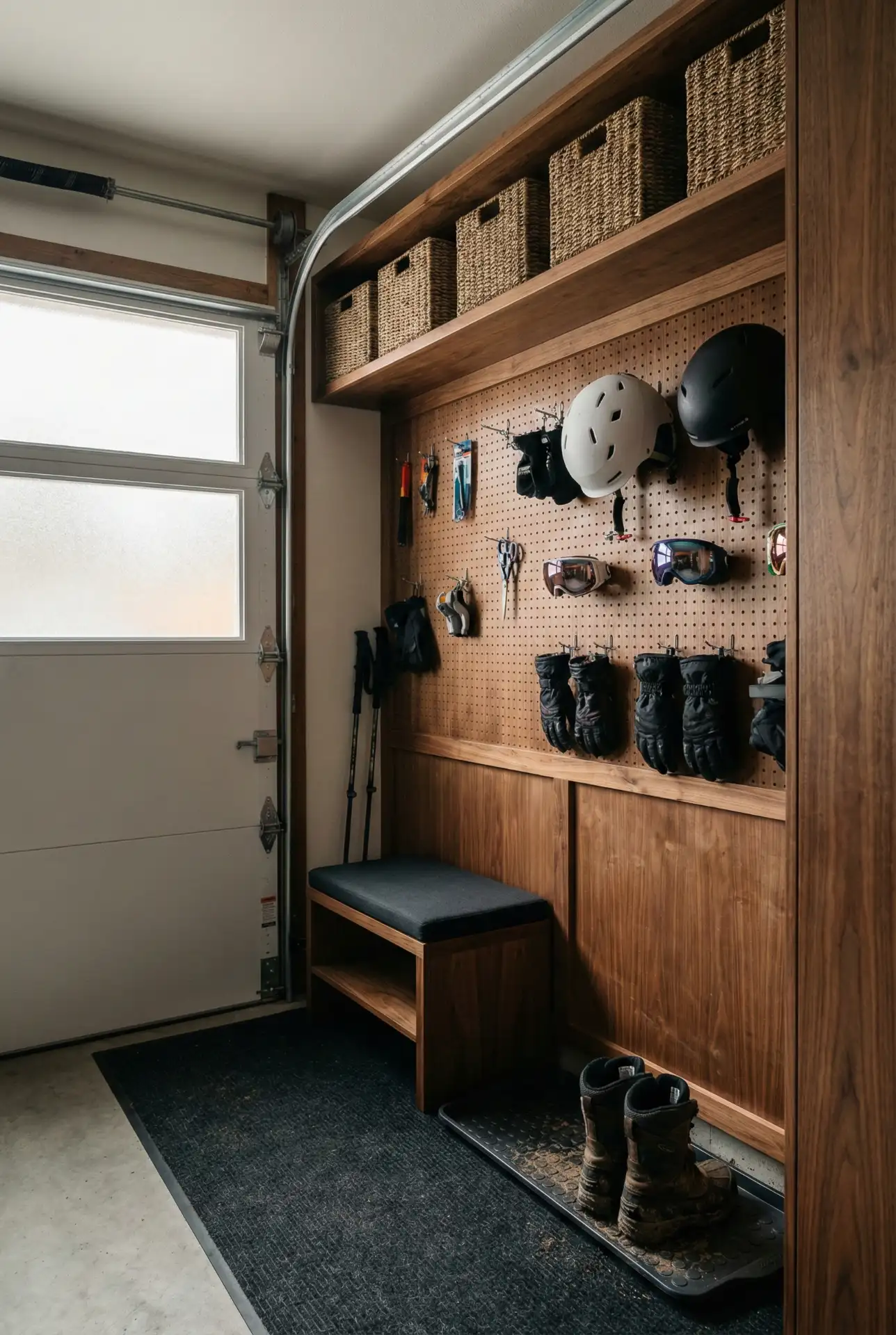 Ski Gear Wall With Drying Rack And Boot Zone 2