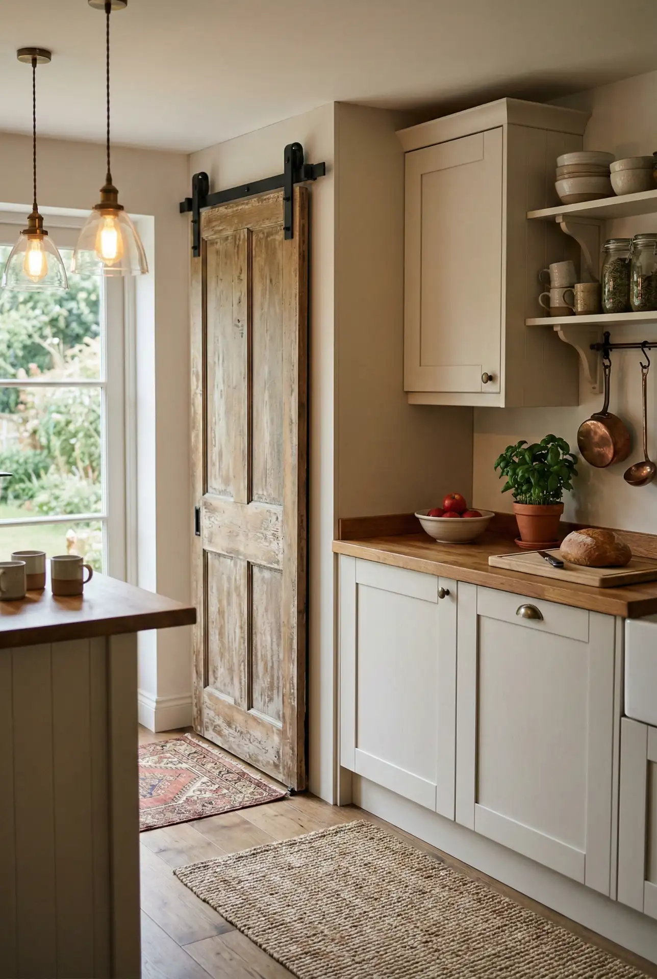 Sliding Rustic Barn Pantry Door 1