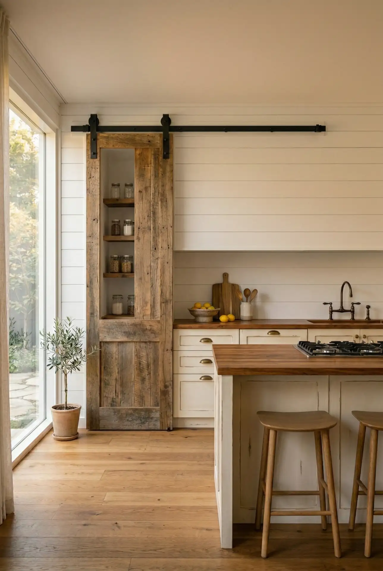 Sliding Rustic Barn Pantry Door 2