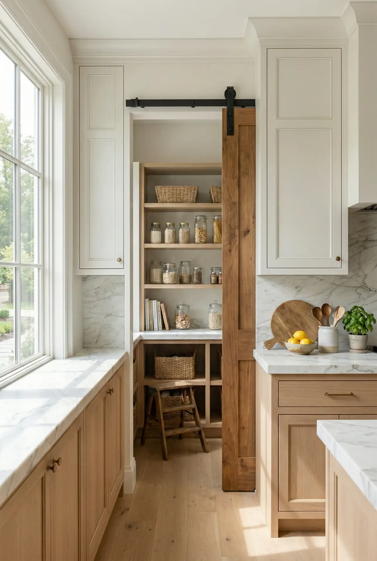 Sliding Wooden Walk-In Pantry Door 1