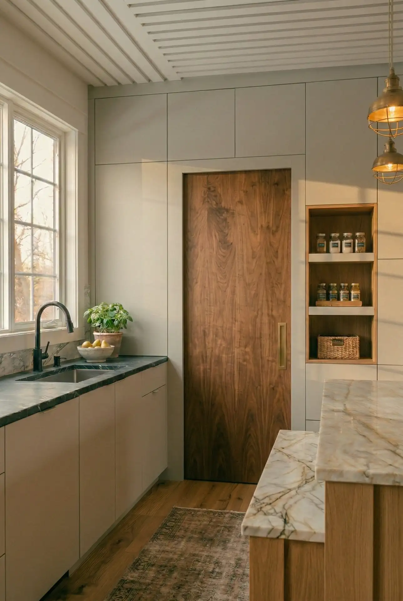 Sliding Wooden Walk-In Pantry Door 2