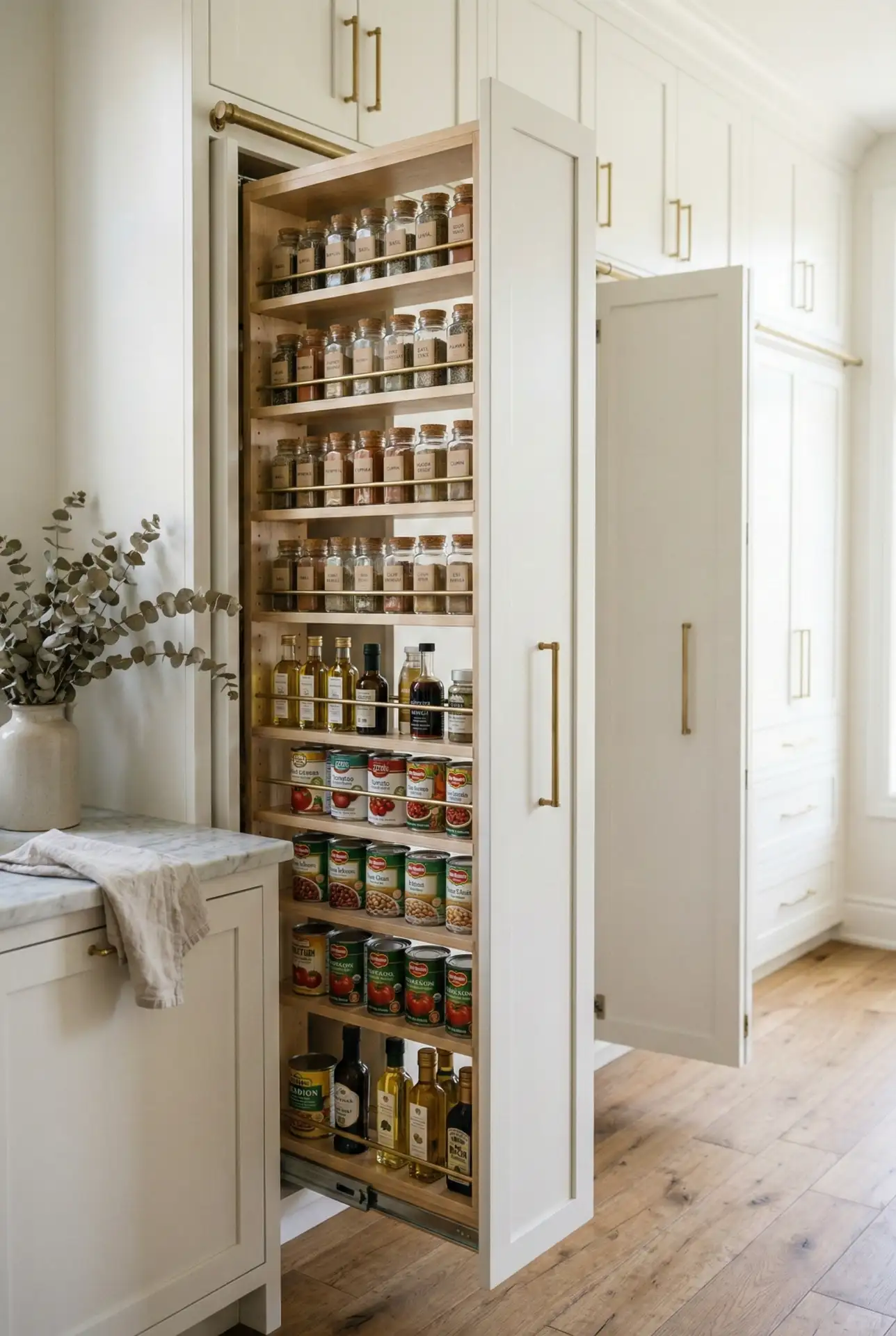 Slim Pullout Pantry for Narrow Spaces 1