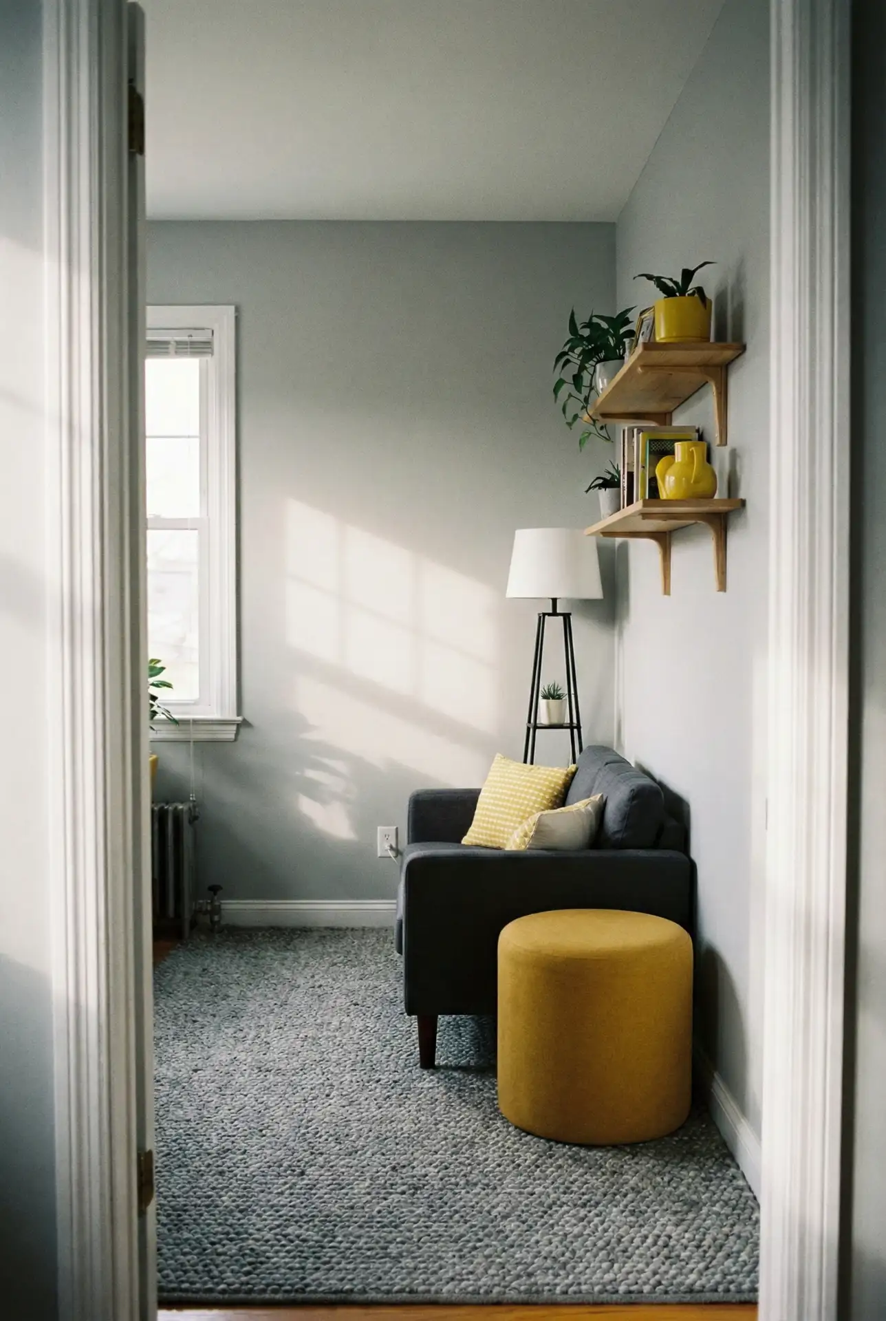 Small Apartment Grey With Yellow And Bright Energy 2