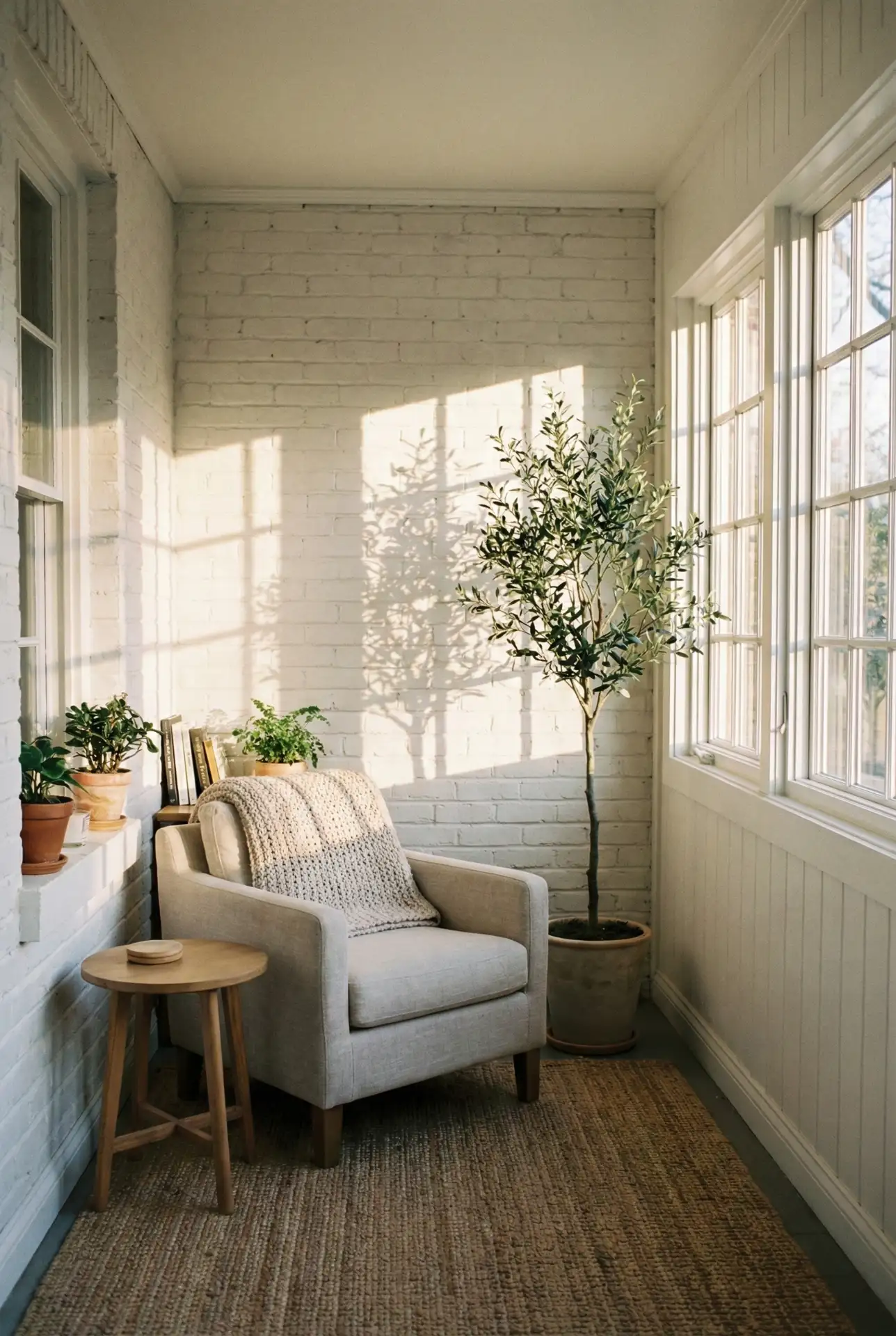 Small Cozy Brick and White Blend 2