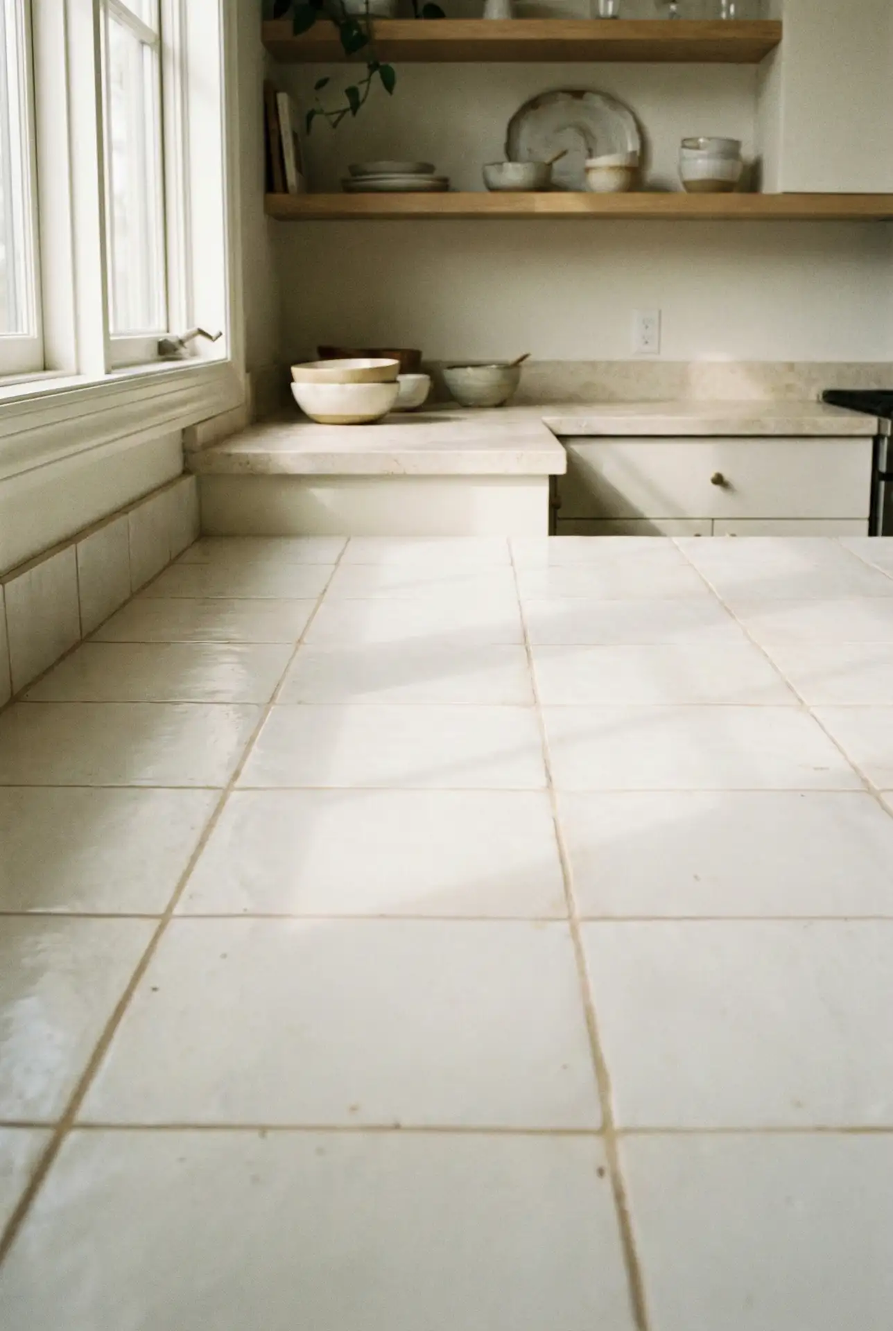 Soft Beige and White Tile Calm 2