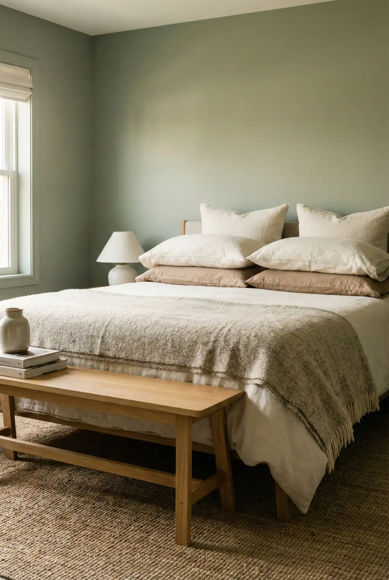 Soft Green Reset For A Calm Aesthetic Bedroom 1