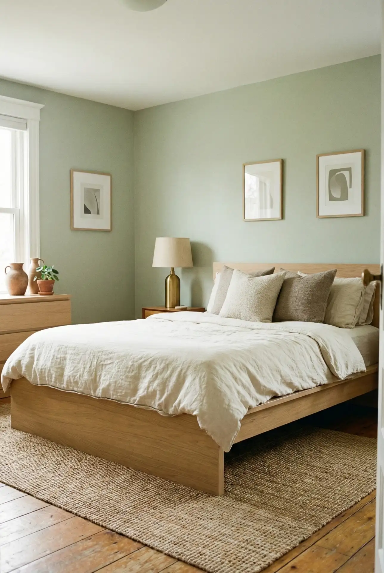 Soft Green Reset For A Calm Aesthetic Bedroom 2
