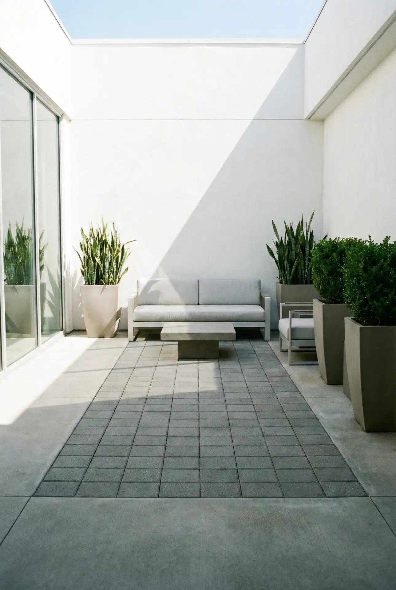 Square Patio “Room” With A Concrete Border Frame 1