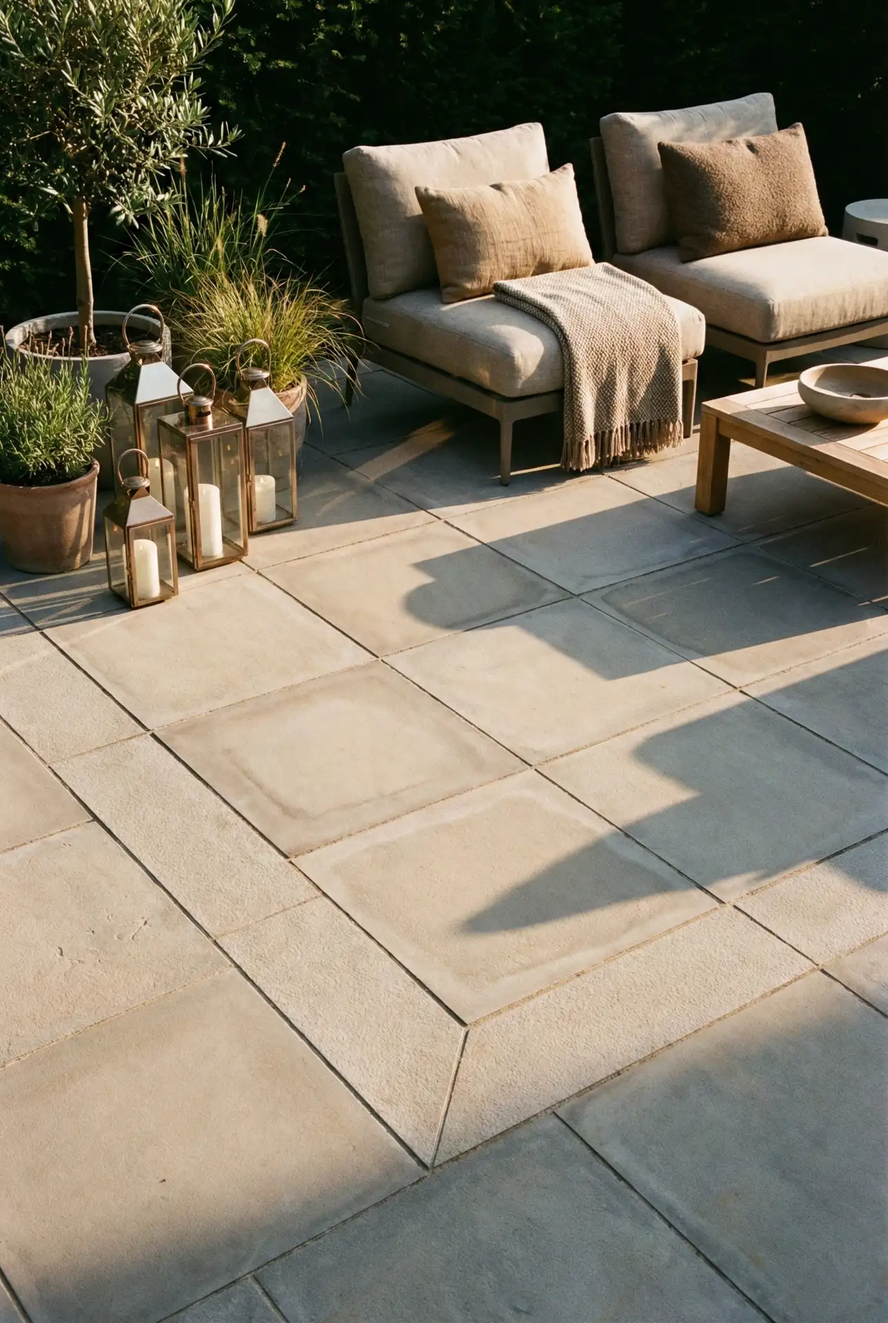 Square Patio “Room” With A Concrete Border Frame 2