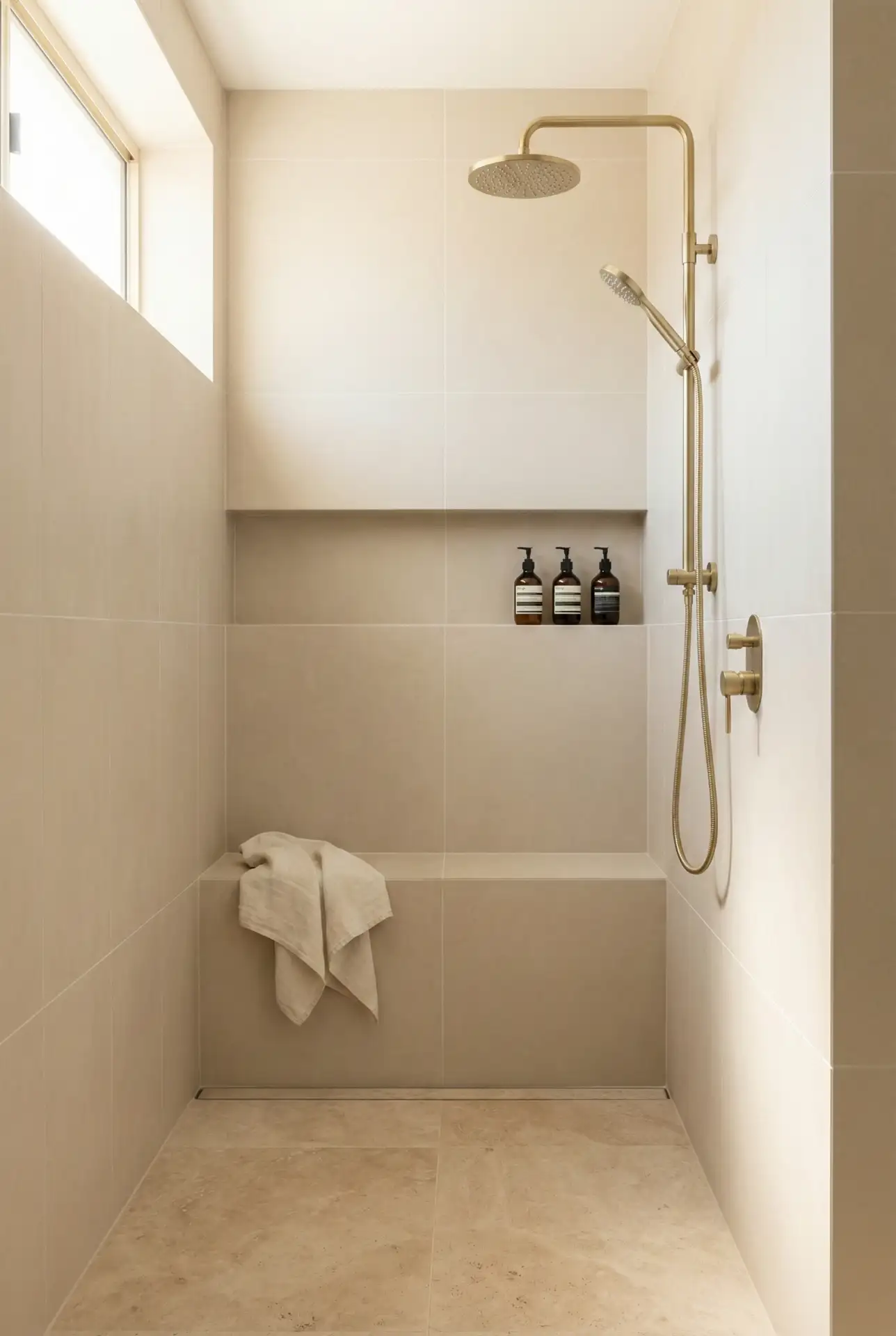 Stone Floor With A Warm Bench Niche 2