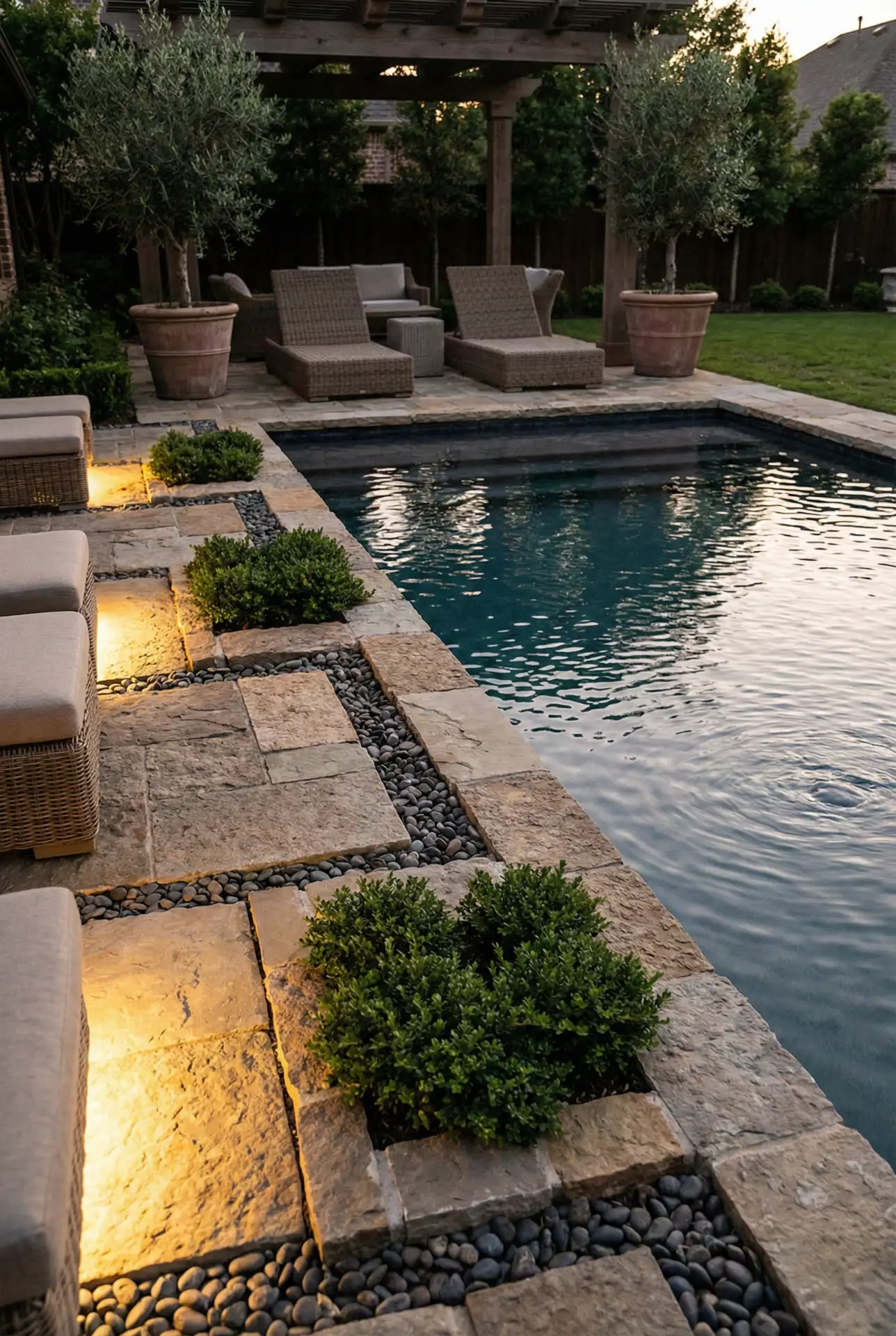 Stone Ribbon Border With Soft Planting Pockets 2