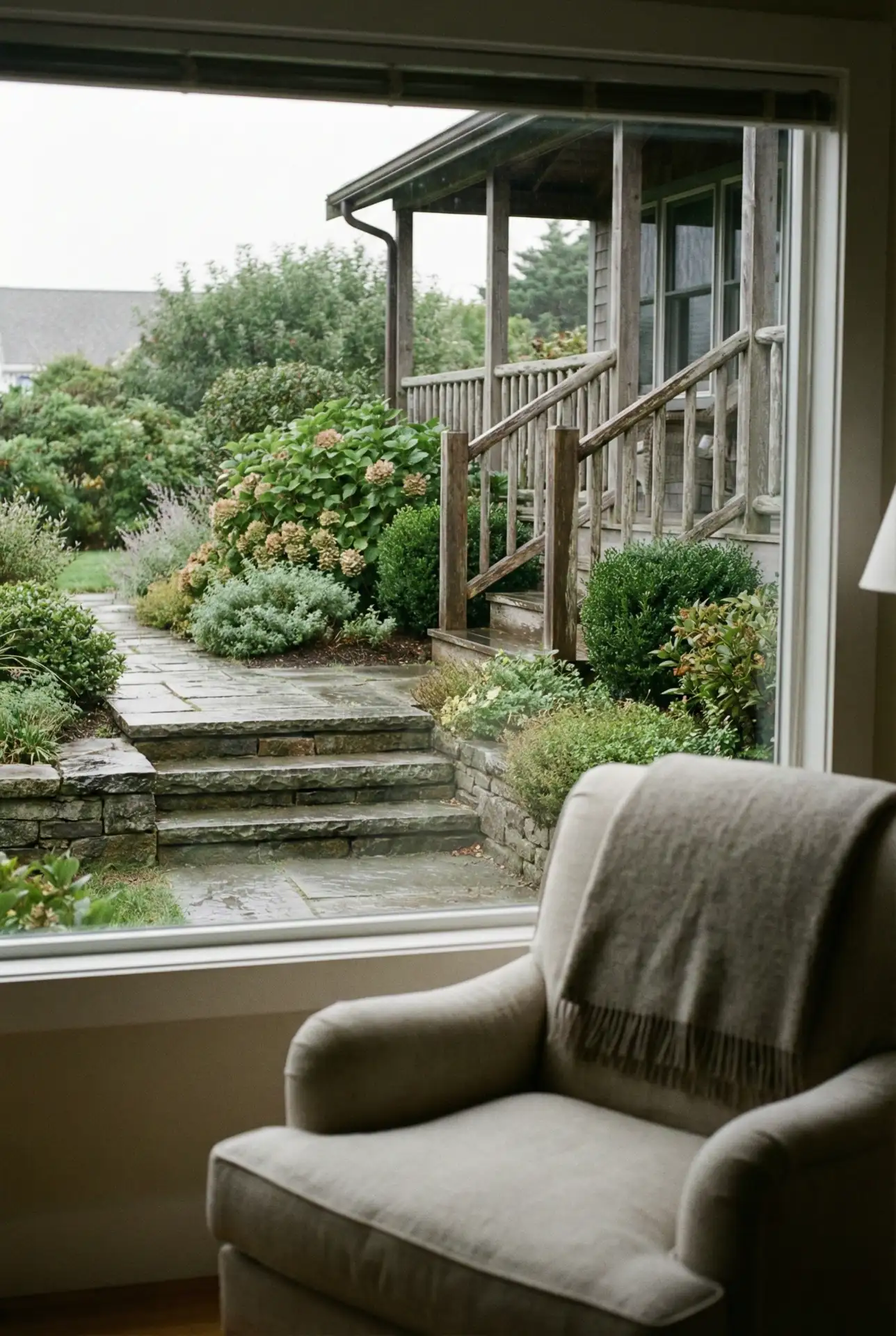 Stone Walkway And Porch That Feels Like New England 2