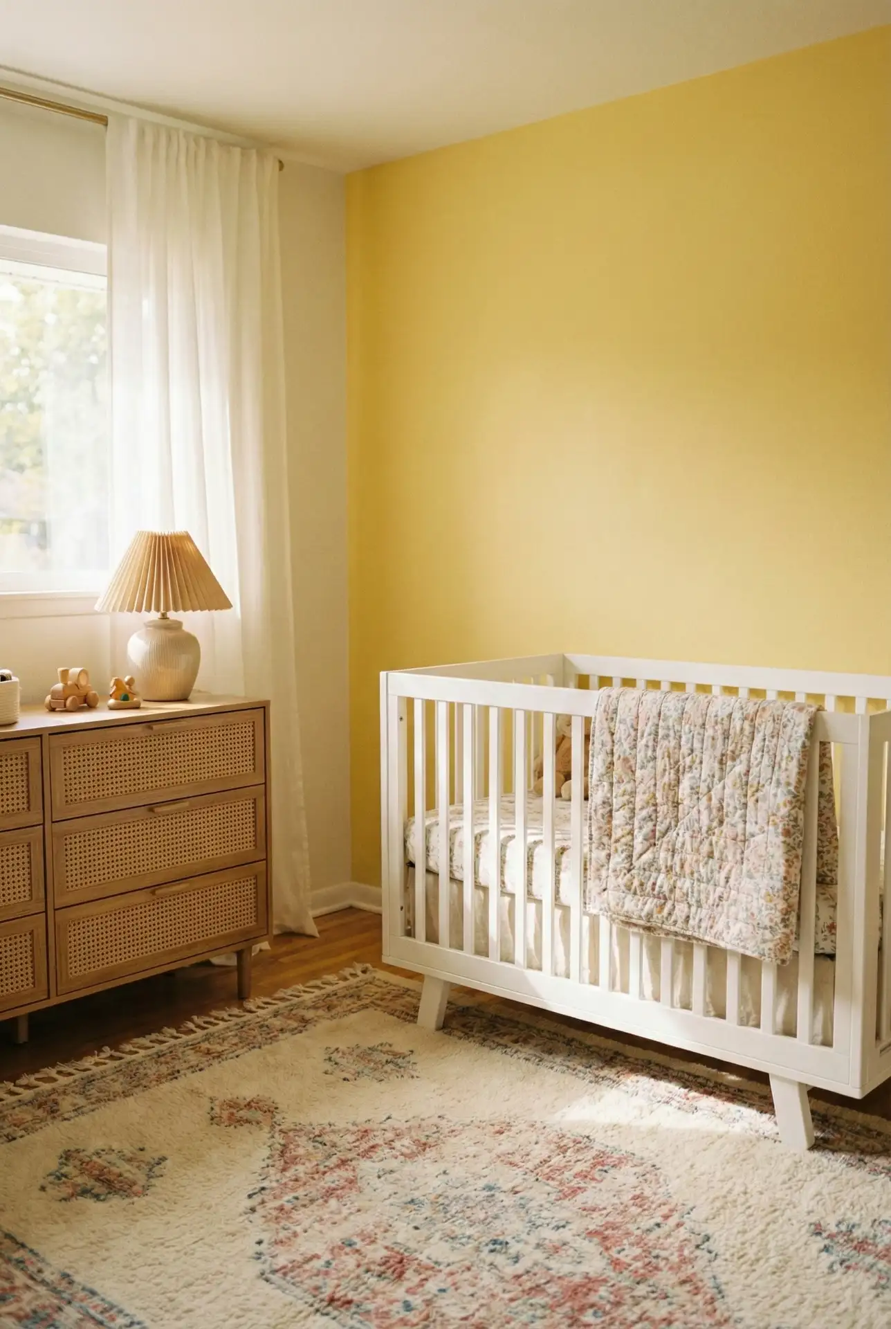Sunny Yellow Nursery With Vintage Charm 2