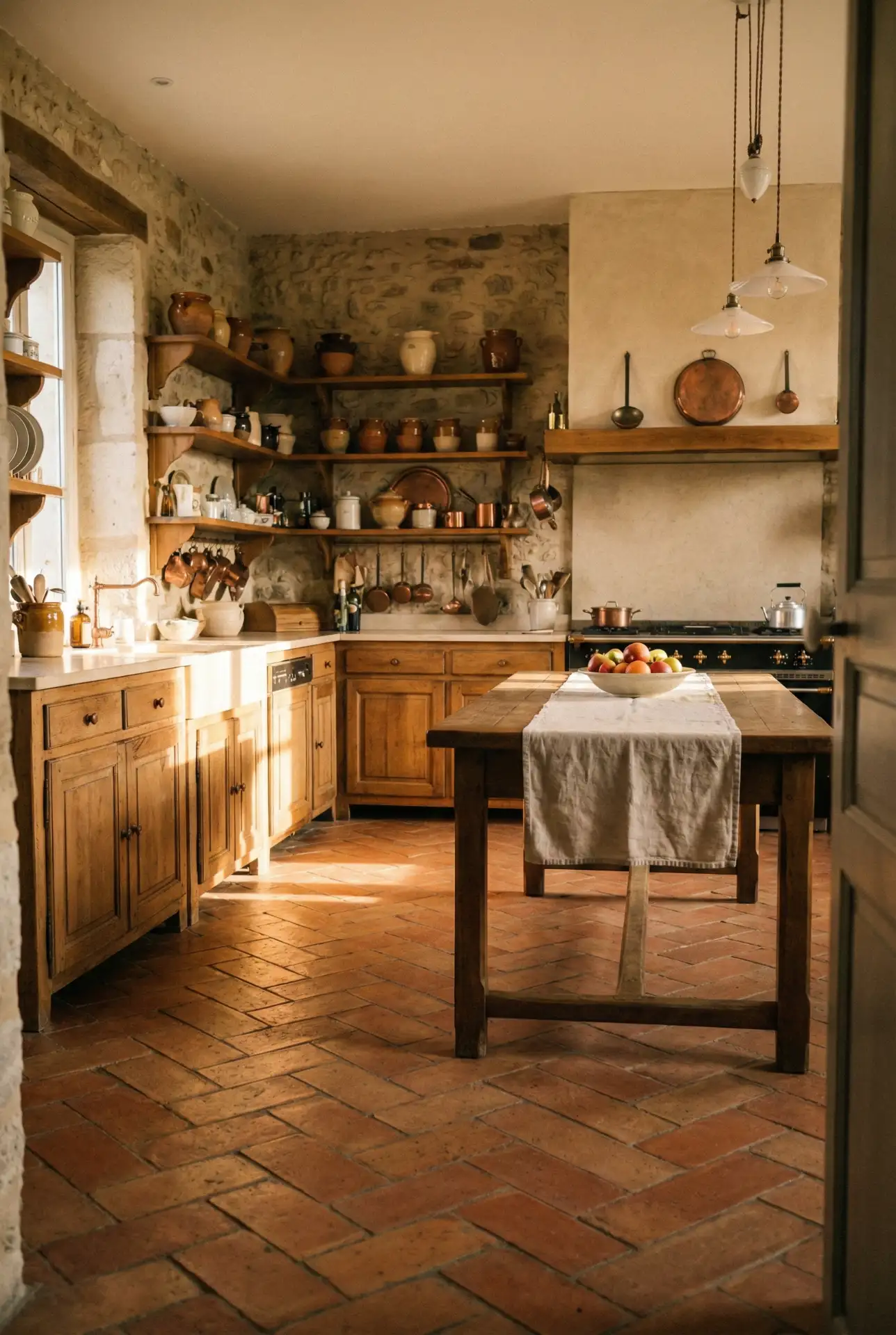 Terracotta and Herringbone Fusion 1