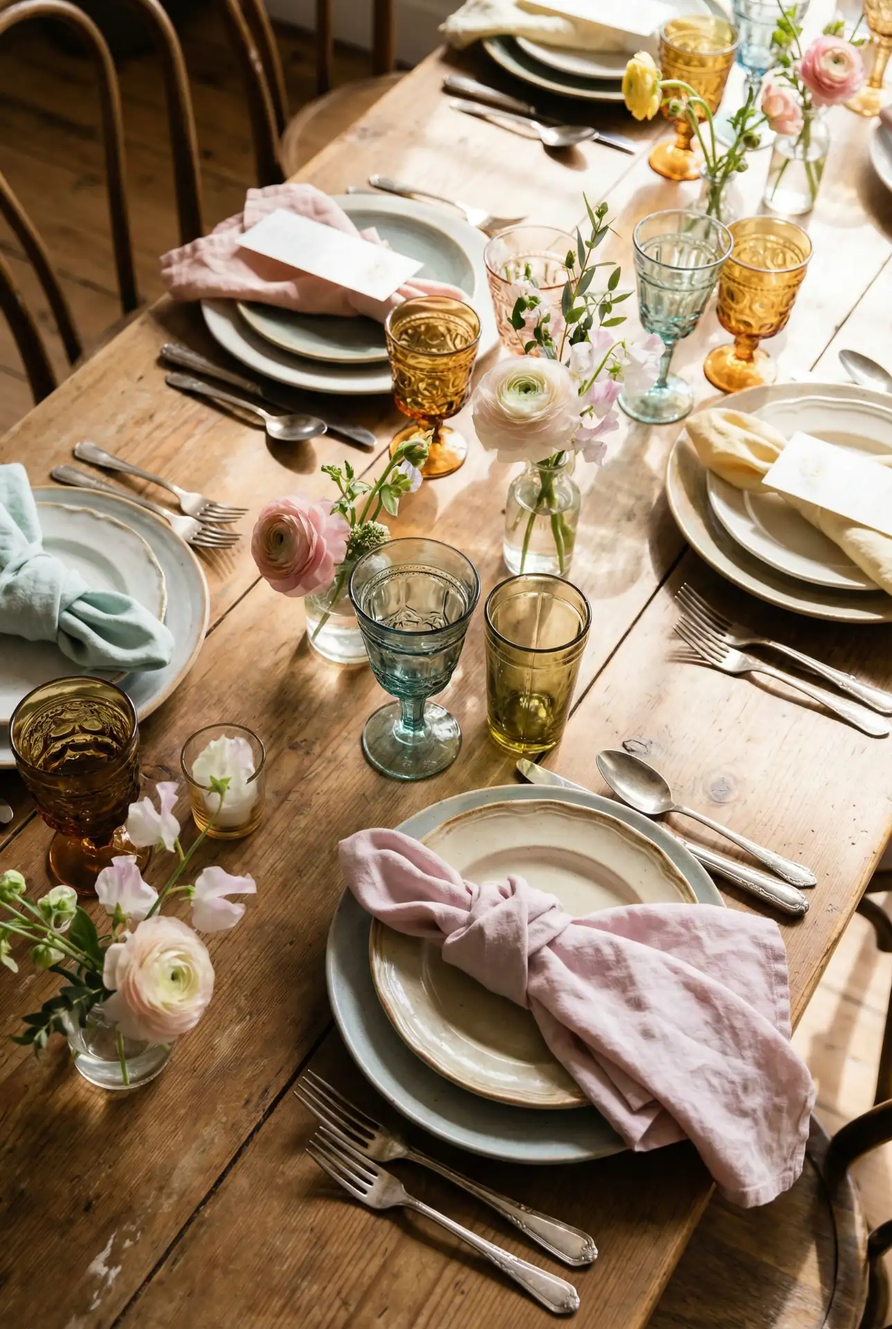 Thrifted Vintage Glassware Table Styling 2