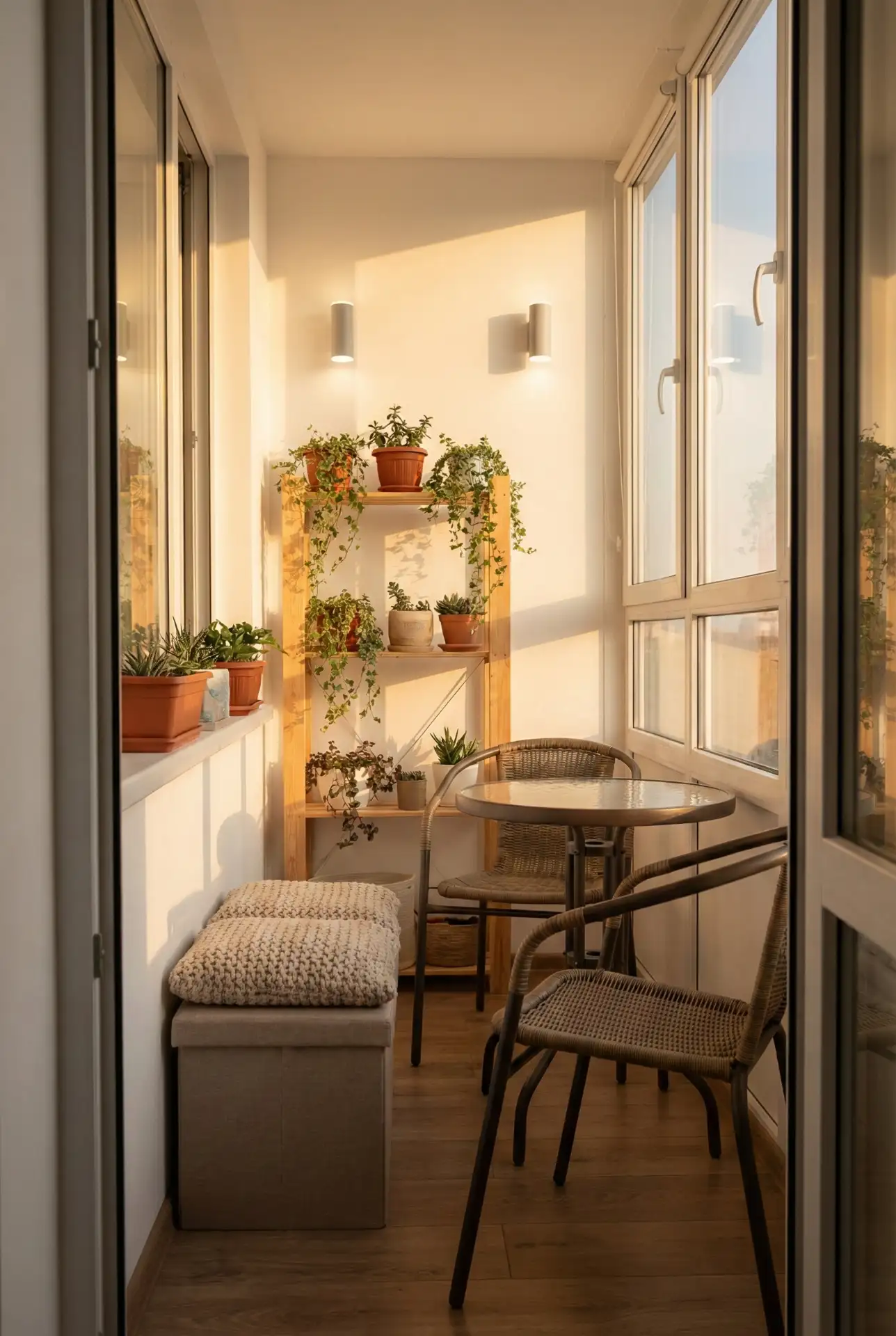 Tiny Balcony Bistro With Vertical Greenery 2