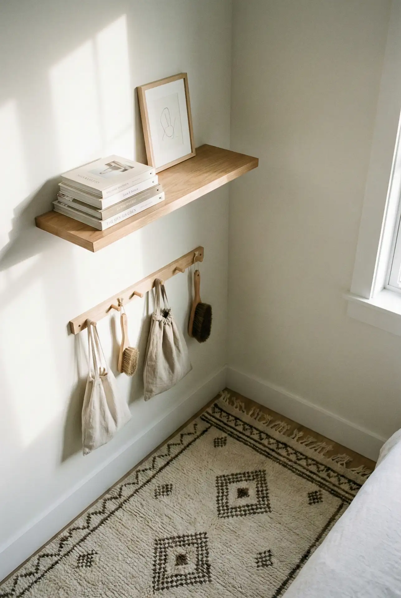 Tiny Bedside “Floating Zone” For Small Rooms 1