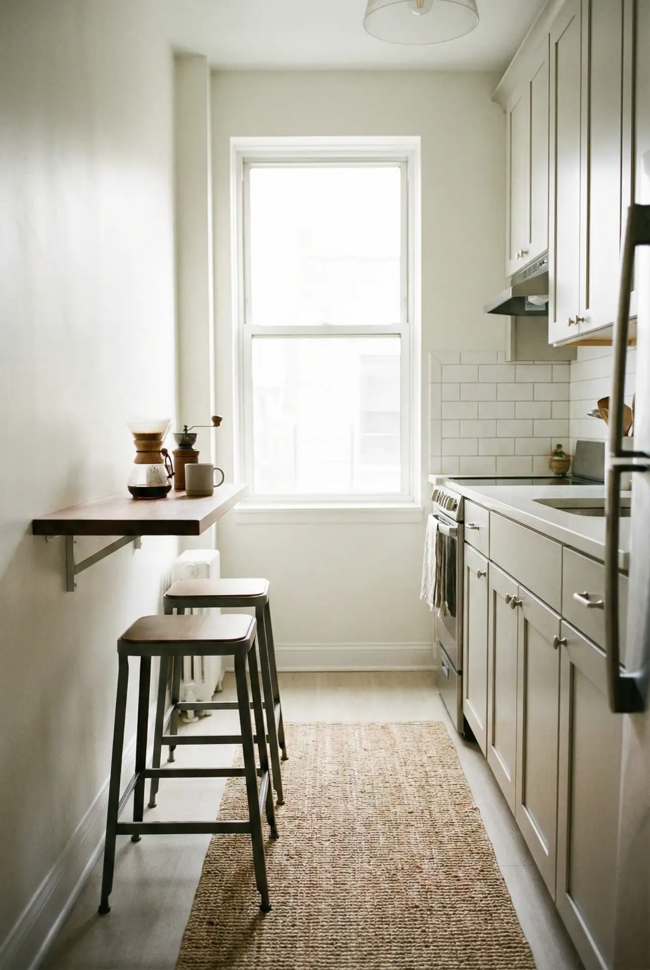 Tiny Galley With A Breakfast Bar Ledge 1