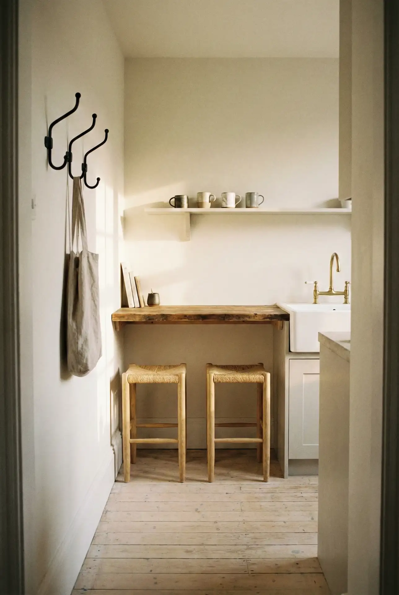 Tiny Galley With A Breakfast Bar Ledge 2