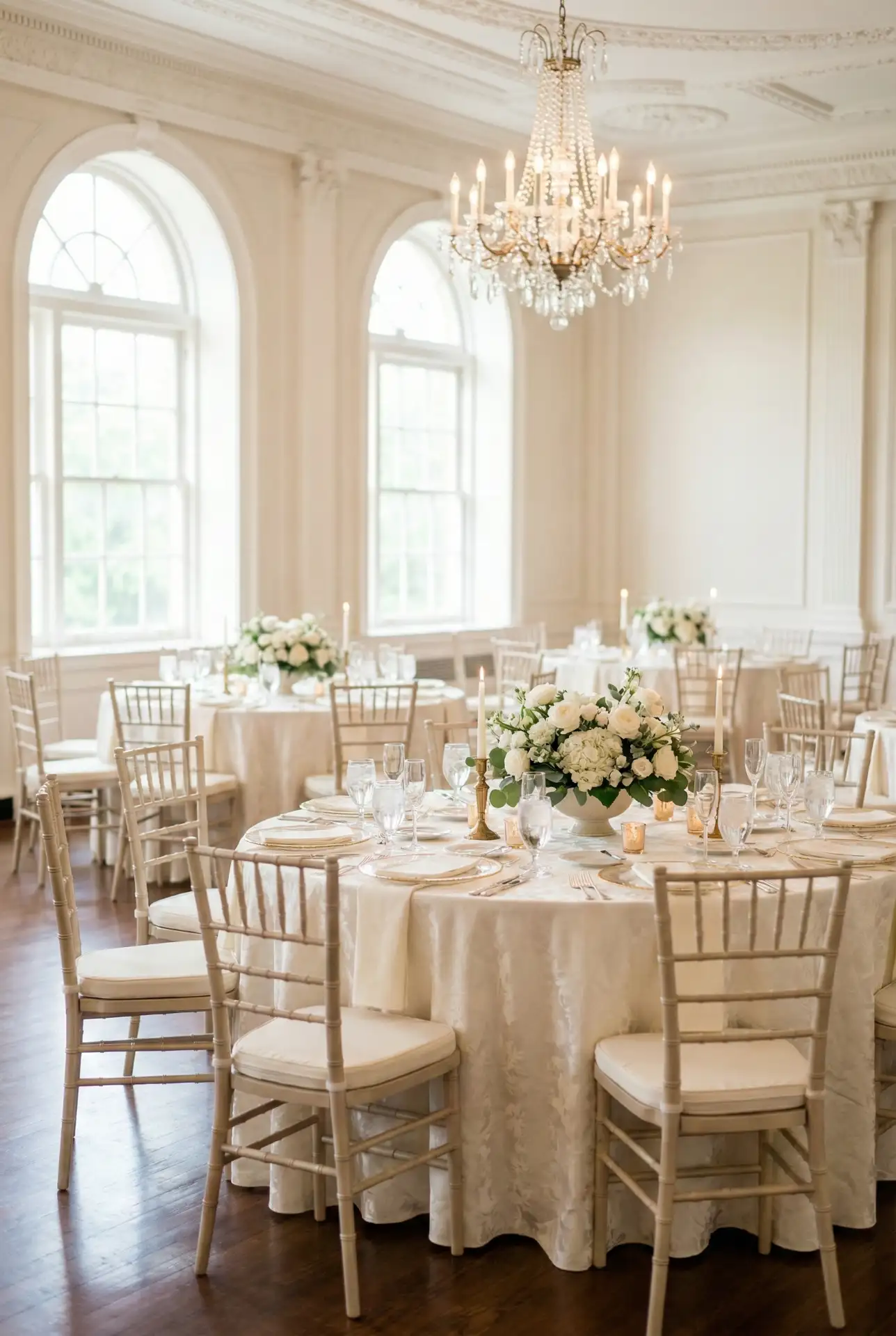 Traditional Indoor Ceremony With Round Tables 2