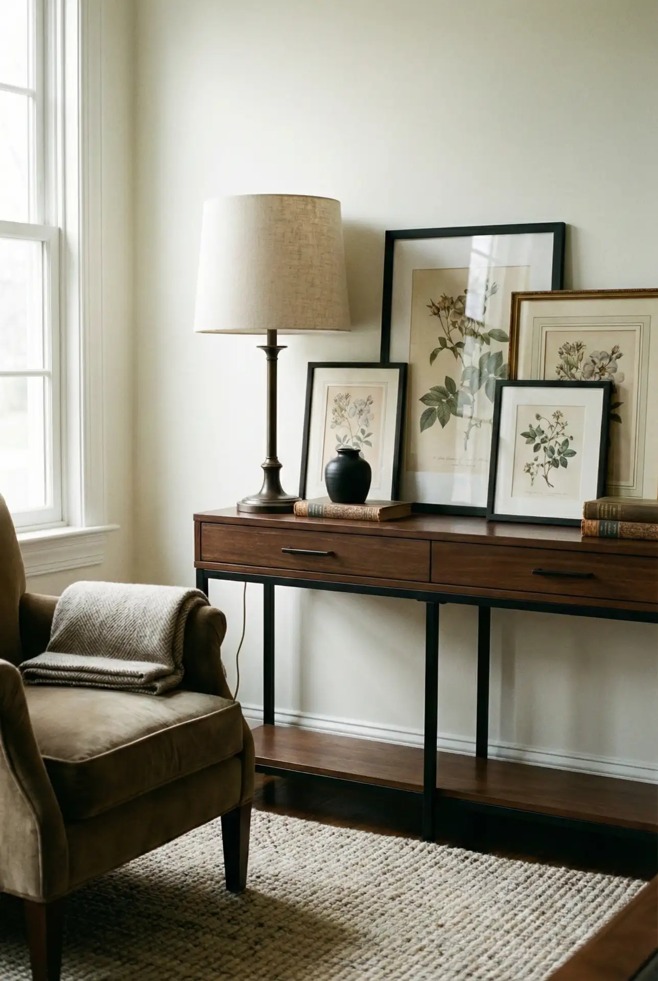 Traditional With Dark Brown Wood And Soft Black Details 2