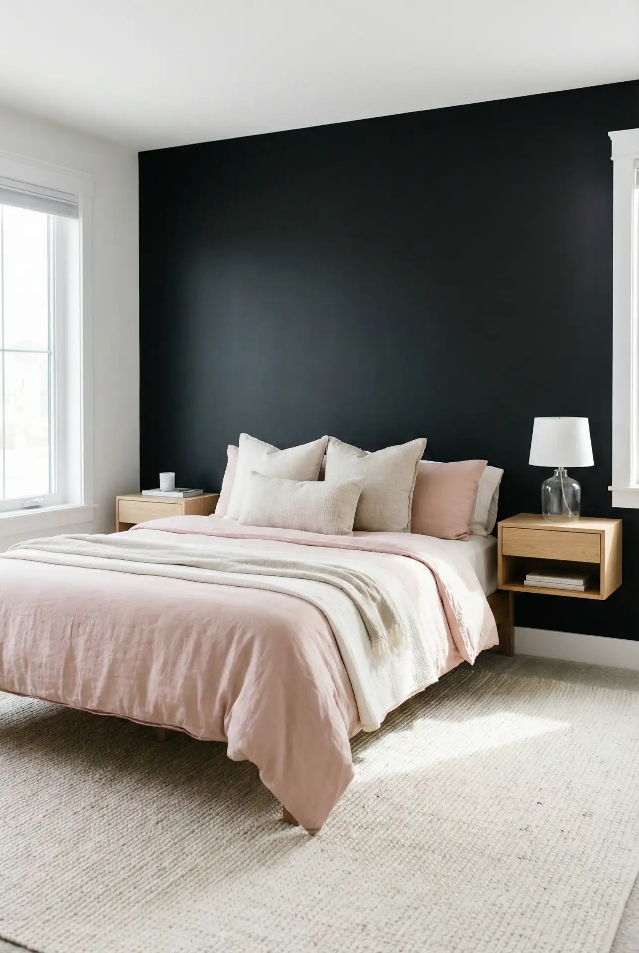 Tricorn Black With Soft Pink Bedding 1