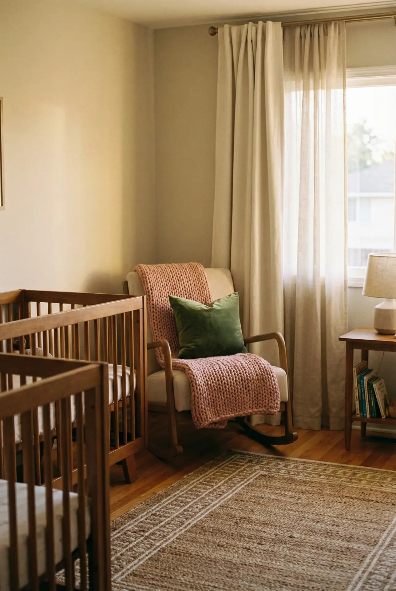 Twin Pink And Green Shared Nursery 2