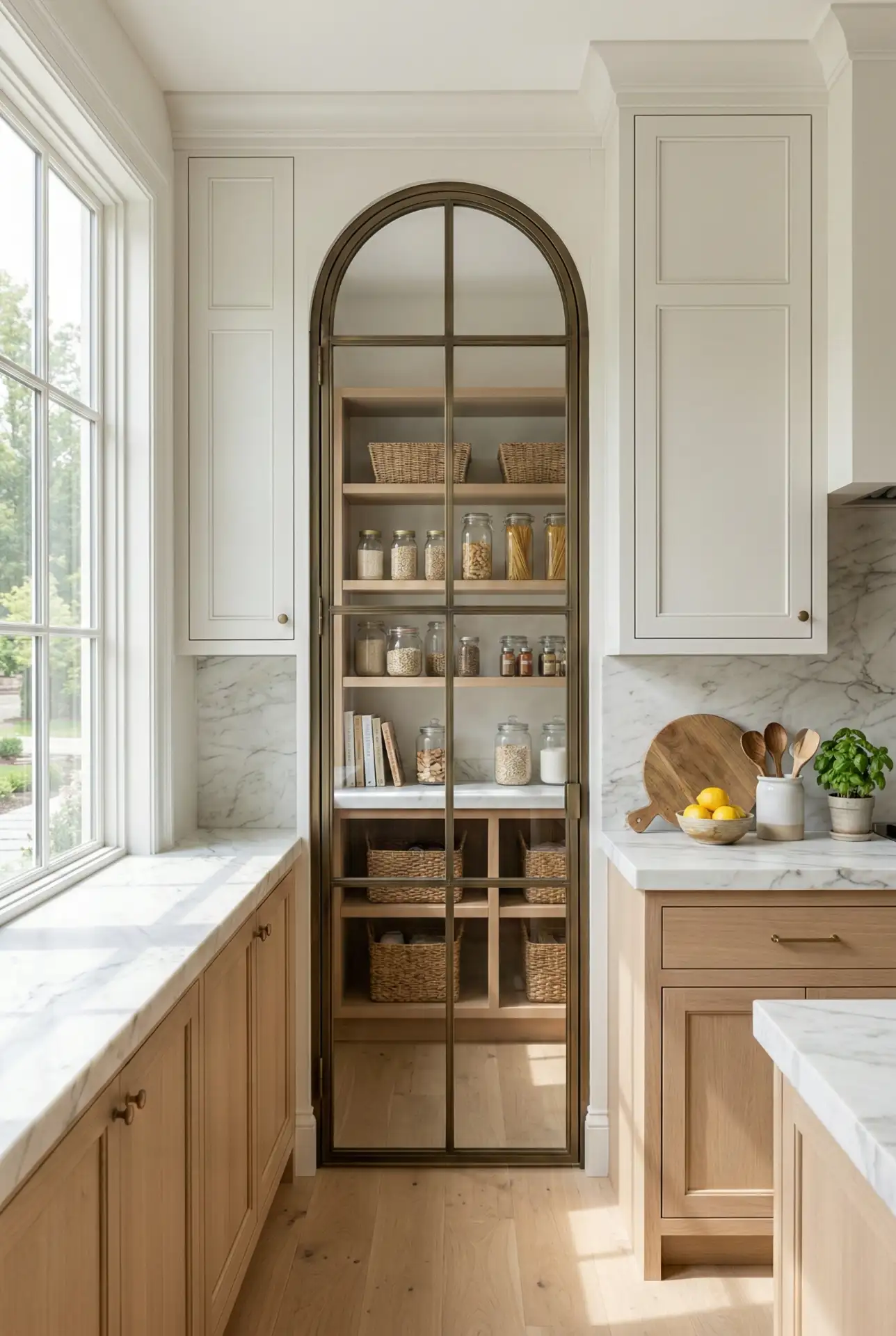 Unique Arched Glass Swinging Door 2