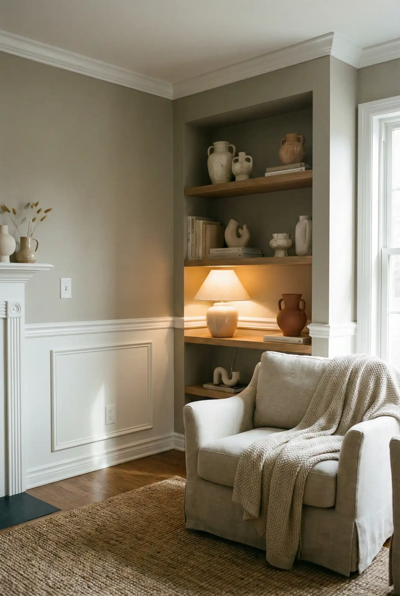 Warm Greige Scheme With Sherwin Williams-Inspired Trim 2