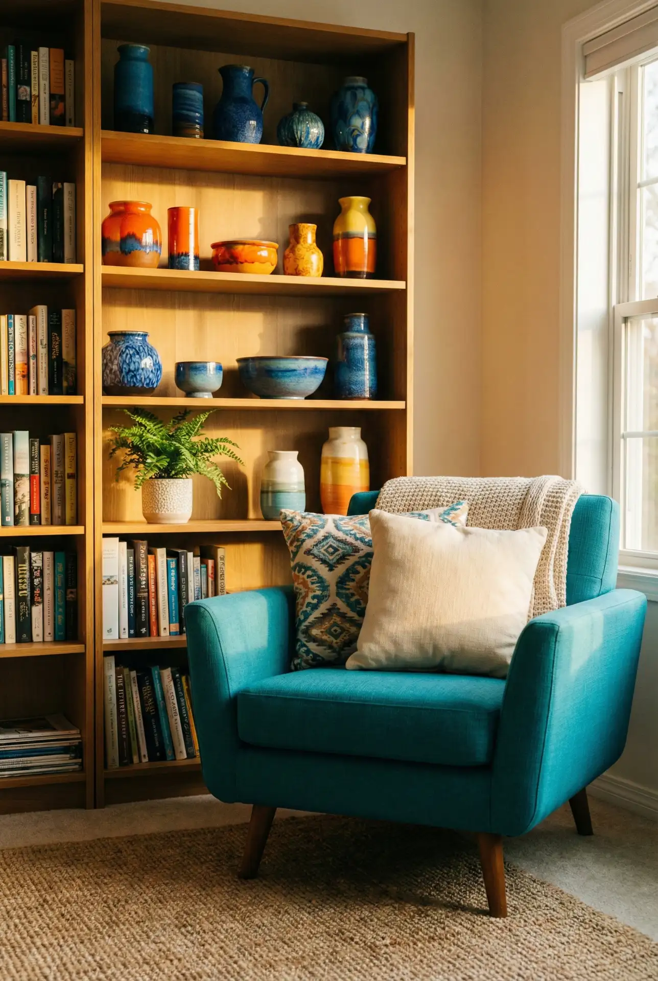 Warm Neutrals With A Bright Pop Corner 2