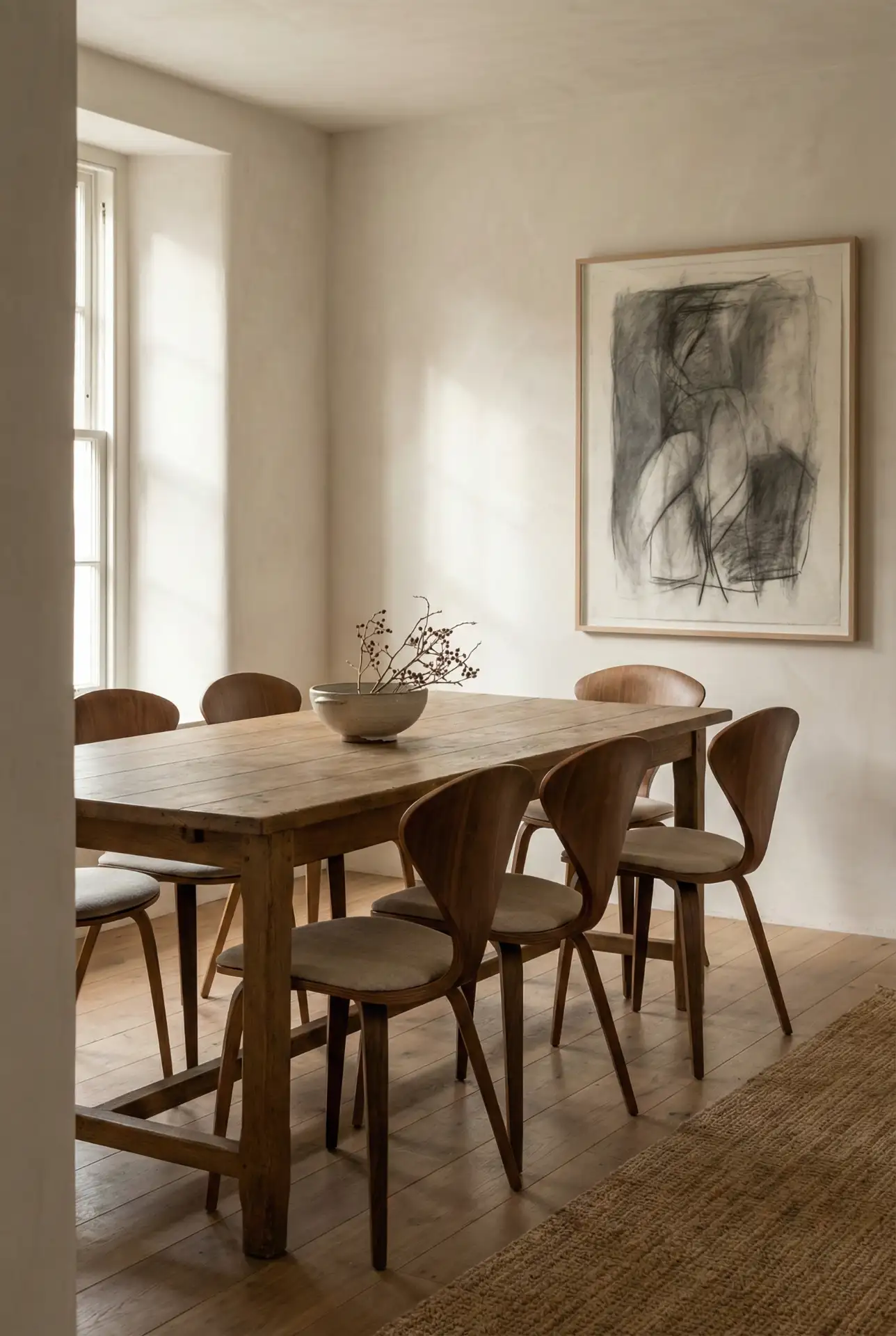 Wooden Sculptural Chairs With A Comfy Seat Pad 1