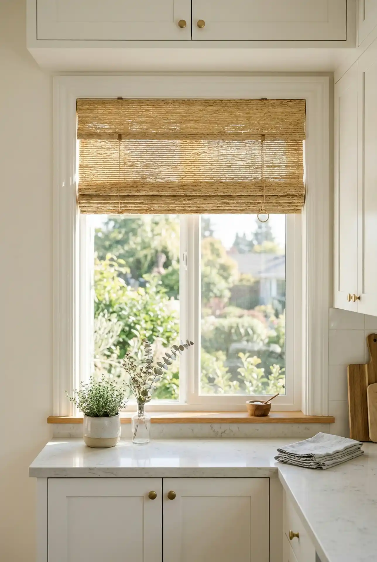 Woven Roman Shades For A Warm Country Glow 2