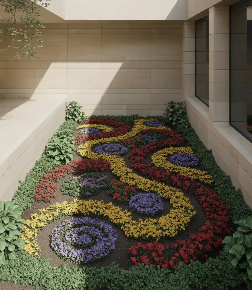 Klimt Inspired Artistic Flower Garden 1