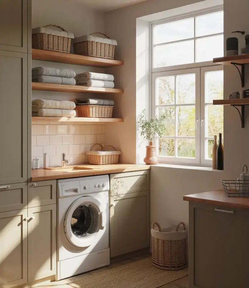 Bright Laundry Corner With Window 1