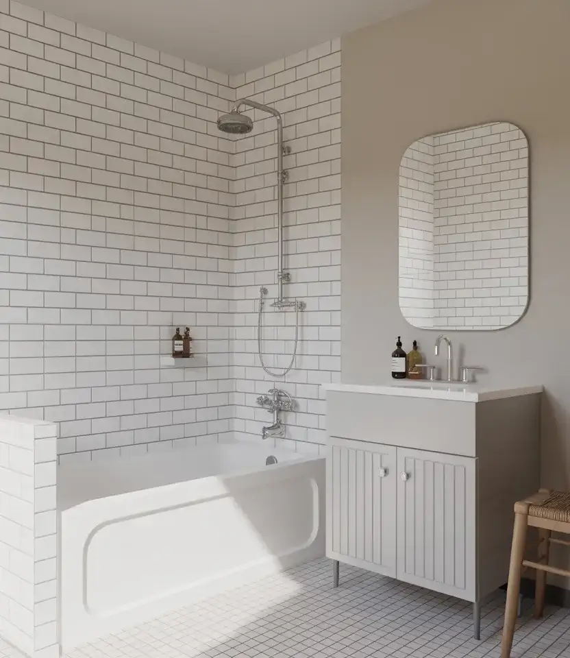 Budget-Friendly Tub And Shower Combo Bathroom 2