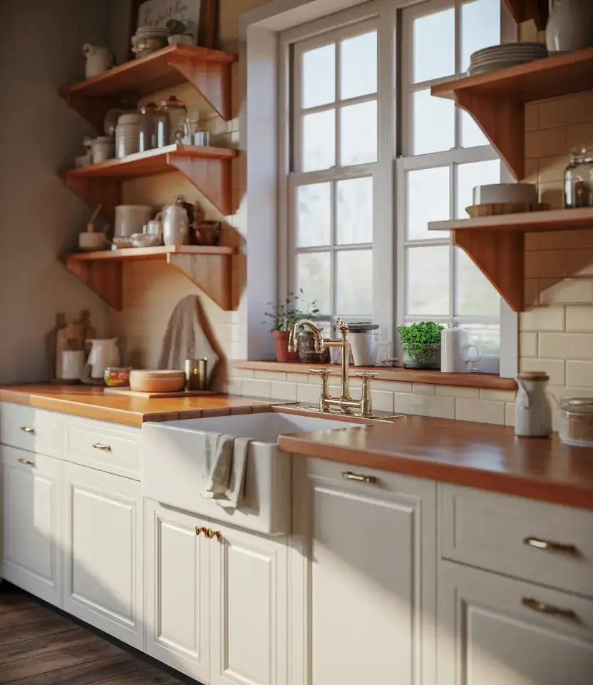 Classic White Farmhouse Cabinets 2