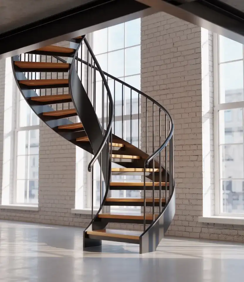 Compact Spiral Loft Staircase 1