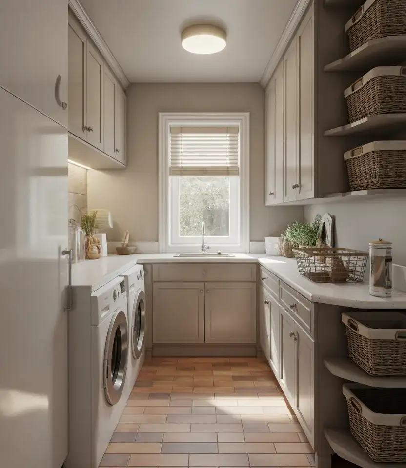 Corner Galley Laundry Layout 1