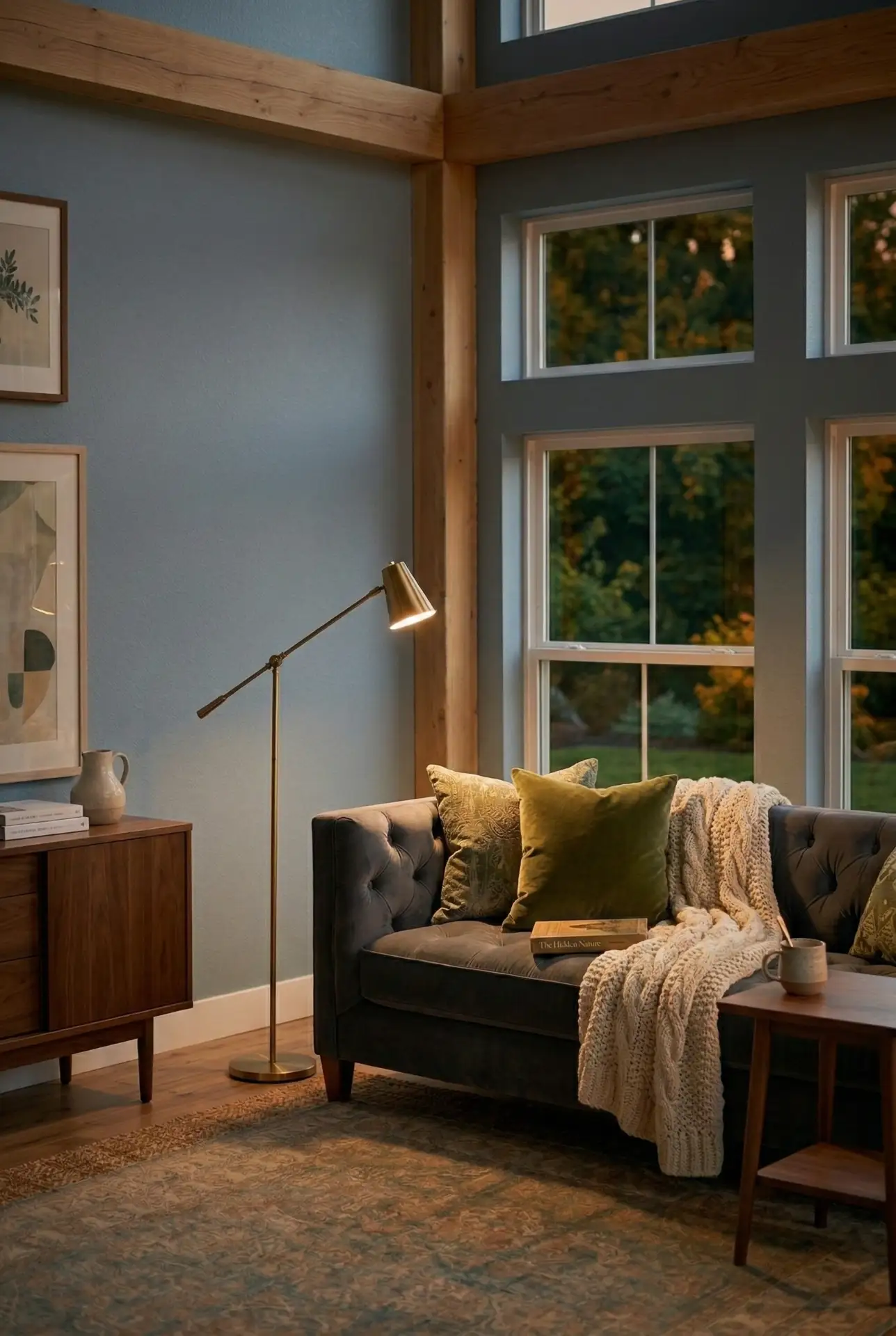 Cozy Corner Glow with Green Accents 1