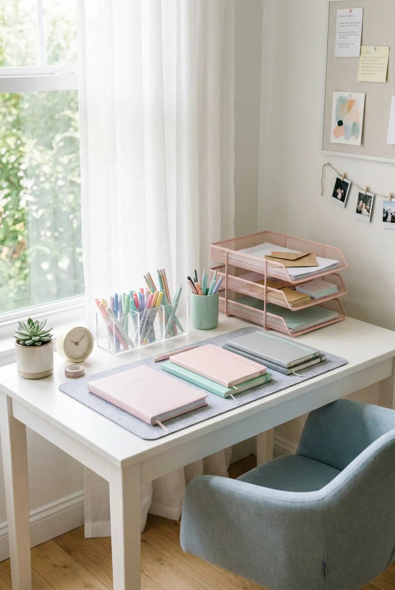 Cute Preppy Student Planner Desk 1