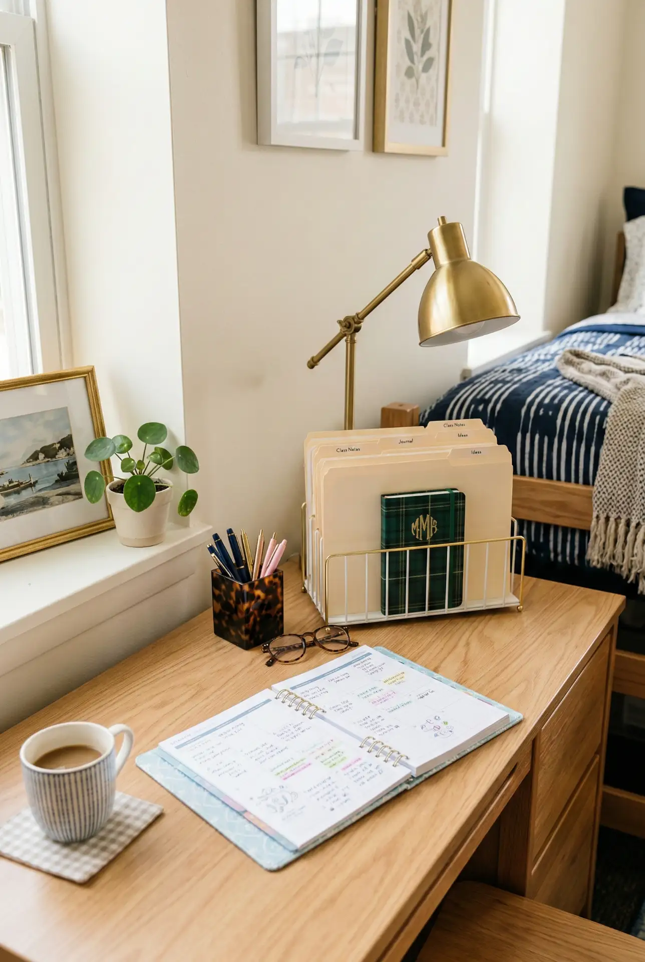 Cute Preppy Student Planner Desk 2
