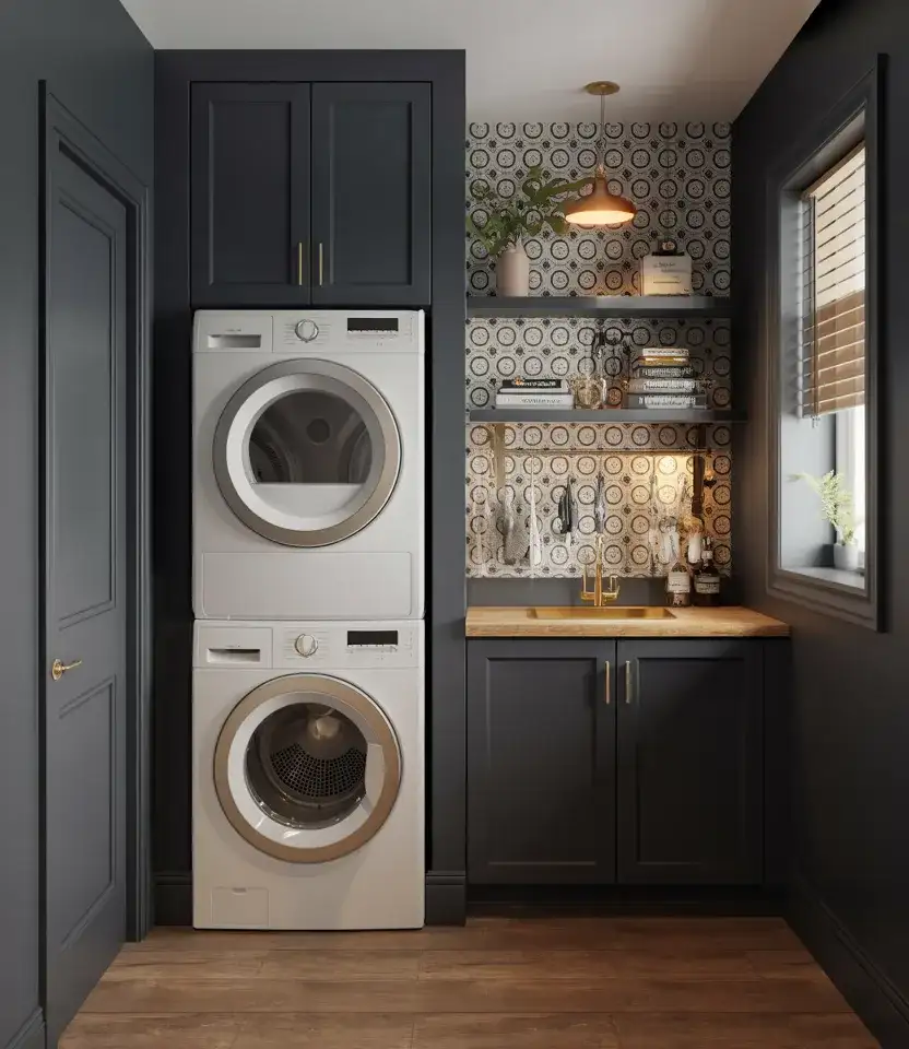 Dark Moody Laundry Corner 1