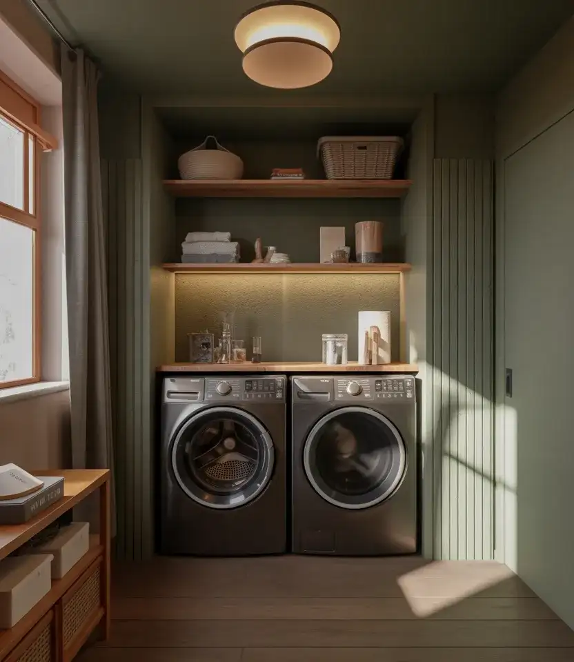 Dark Moody Laundry Nook 2