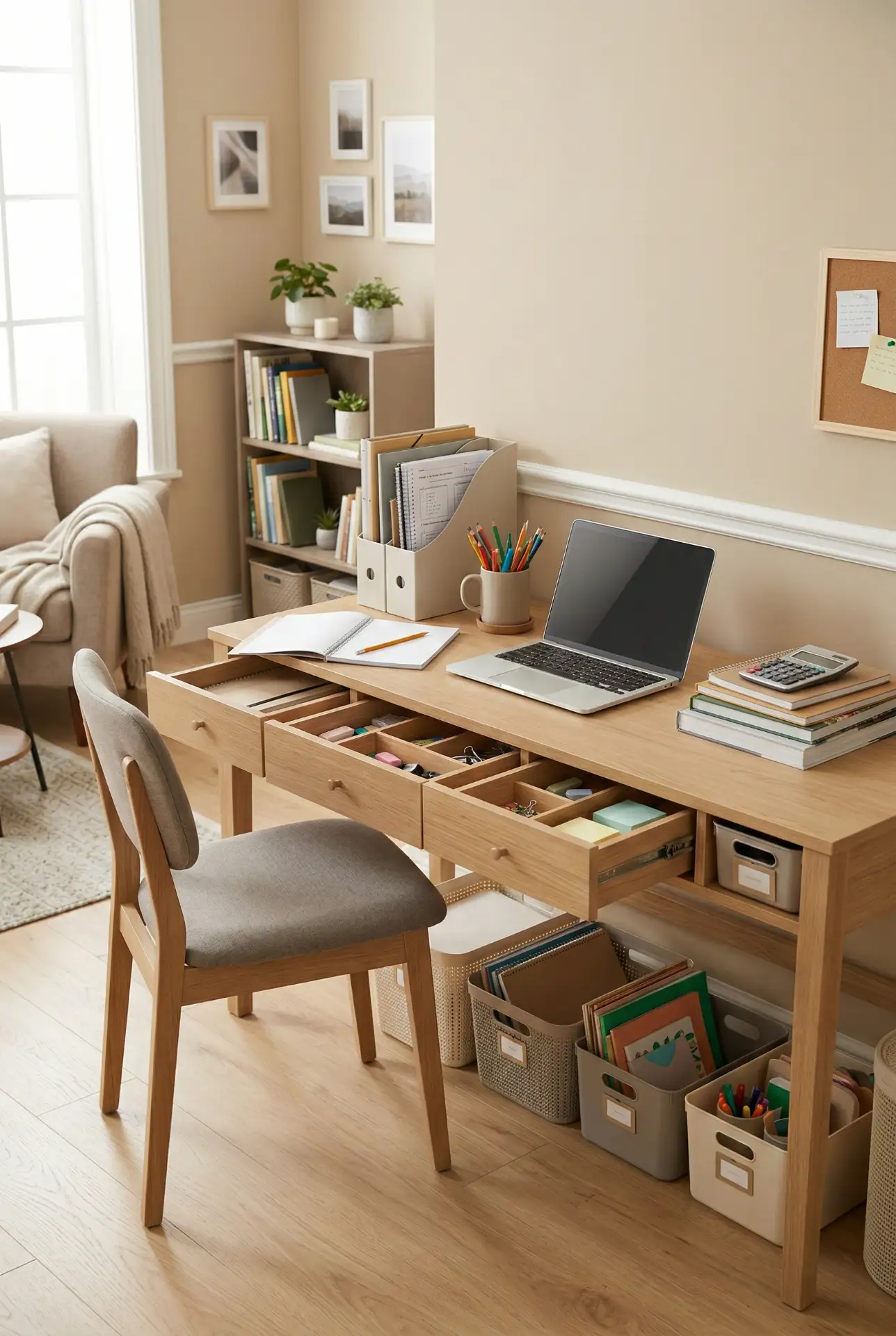 Dual-Purpose Work and Study Family Desk 1