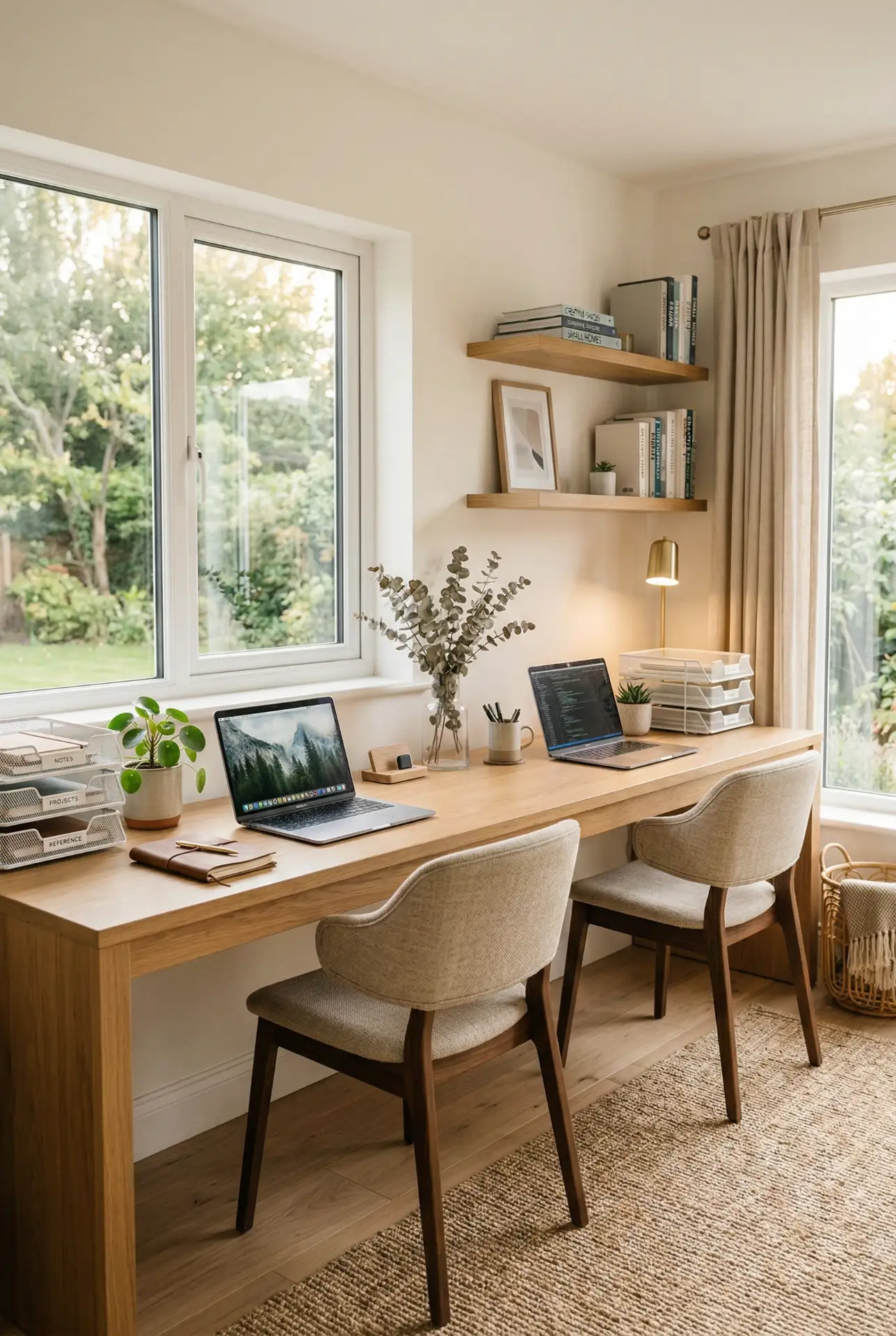 Dual-Purpose Work and Study Family Desk 2