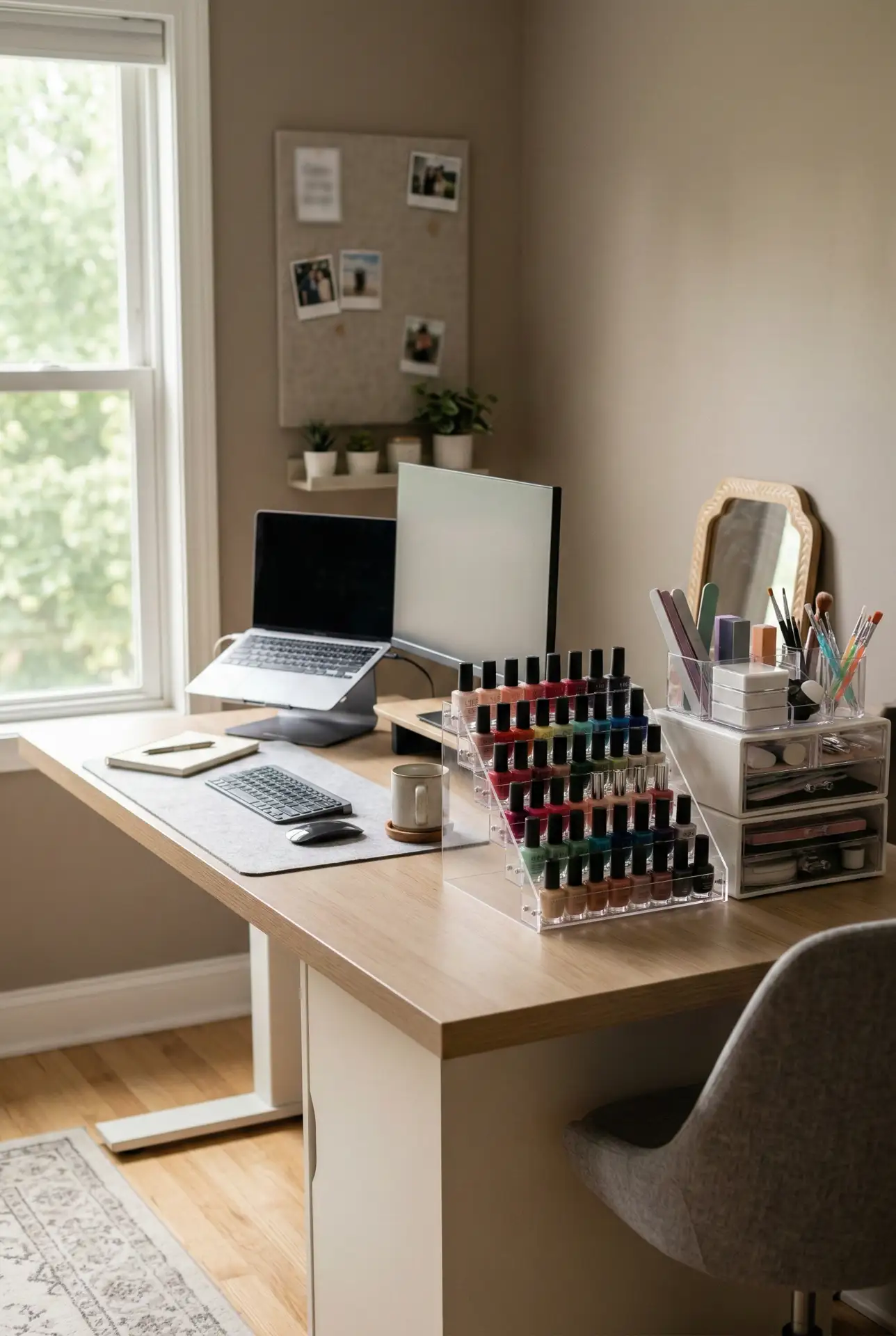 Dual-Zone Work and Nail Desk 1